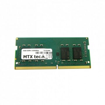 MTXtec 8GB Notebook SODIMM DDR4 PC4-25600, 3200MHz 260 pin CL22 Laptop-Arbeitsspeicher