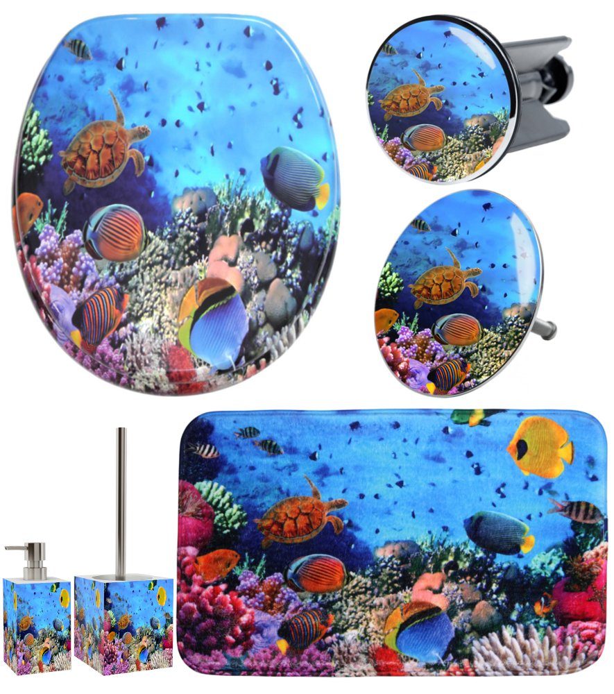 Sanilo Badaccessoire-Set 6-teilig Ocean, WC-Sitz mit Absenkautomatik, Badte günstig online kaufen