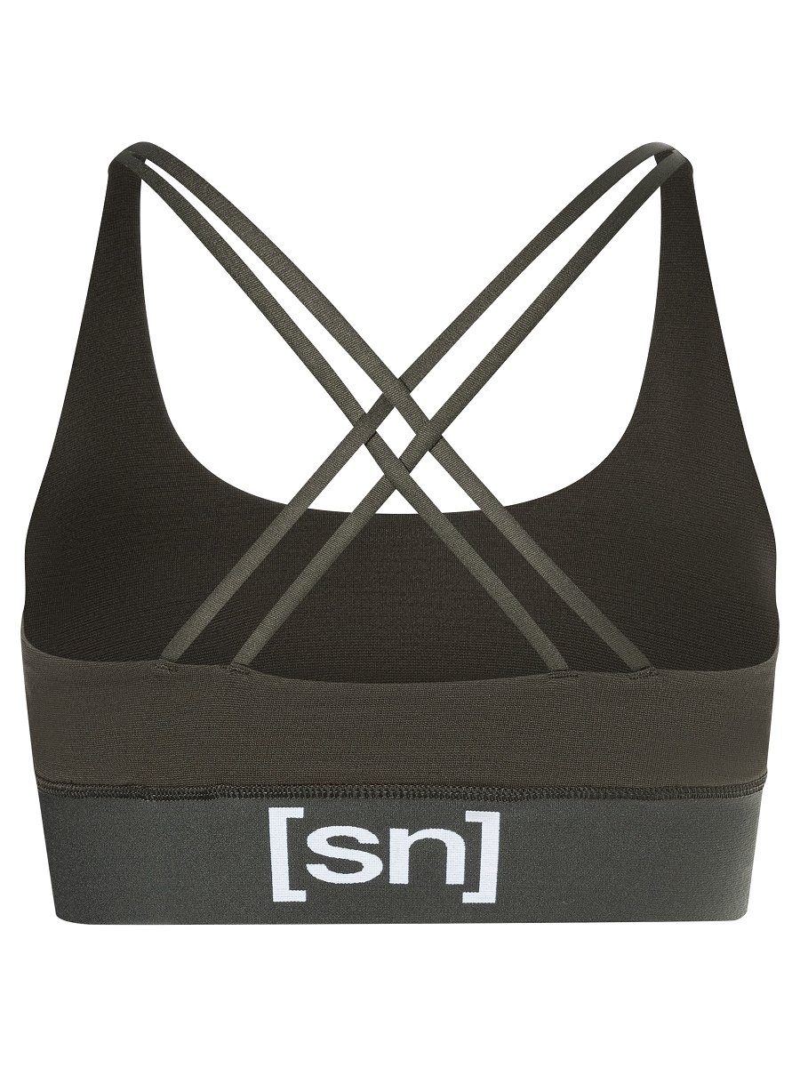 SUPER.NATURAL Sport-BH für Damen aus Merino W SUPER TOP mit gekreuzten Trägern am Rücken