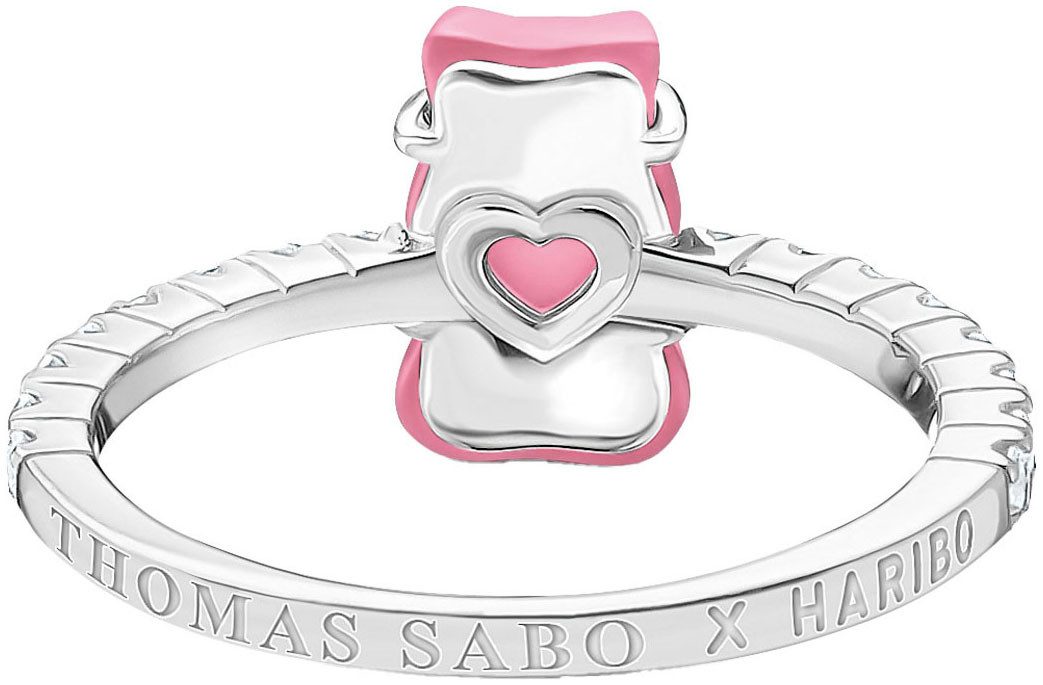 THOMAS SABO Fingerring THOMAS SABO x HARIBO Schmuck: Ring mit Goldbär, mit Kristallglas, Zirkonia (synth)