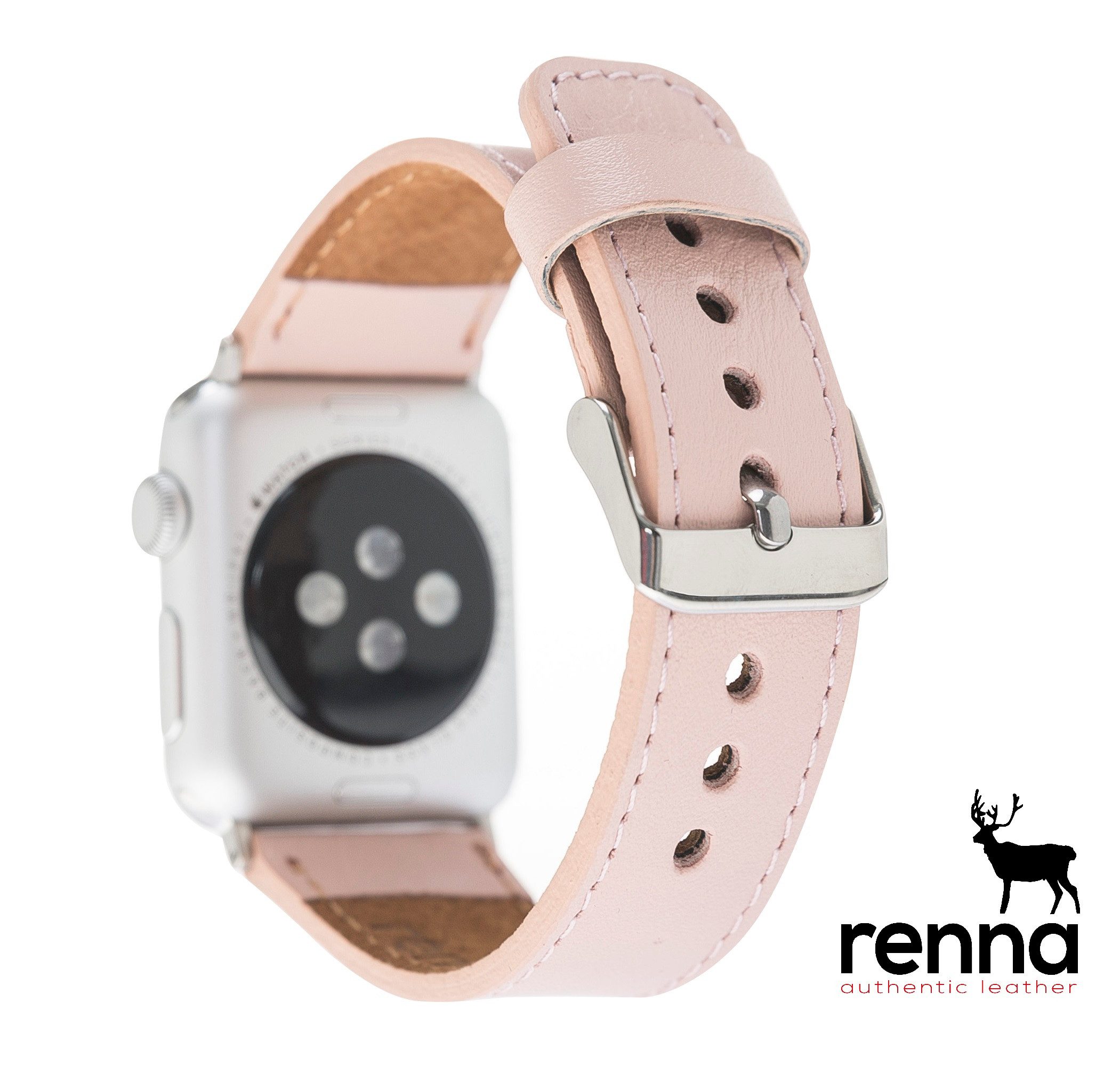Renna Leather Smartwatch-Armband Apple Watch Band für Series 10 / Ultra/9/SE/8-1 Echtleder Armband