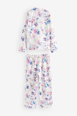 Next Pyjama Durchgehend geknöpfter Schlafanzug aus Satin (2 tlg)