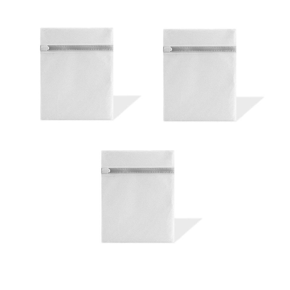 Coonoor Wäschenetz Wäschesack für Waschmaschine Stabiler wäschebeutel 25 x 30 cm,(3-St), mit Netzreißverschluss Ideal für Feinwäsche