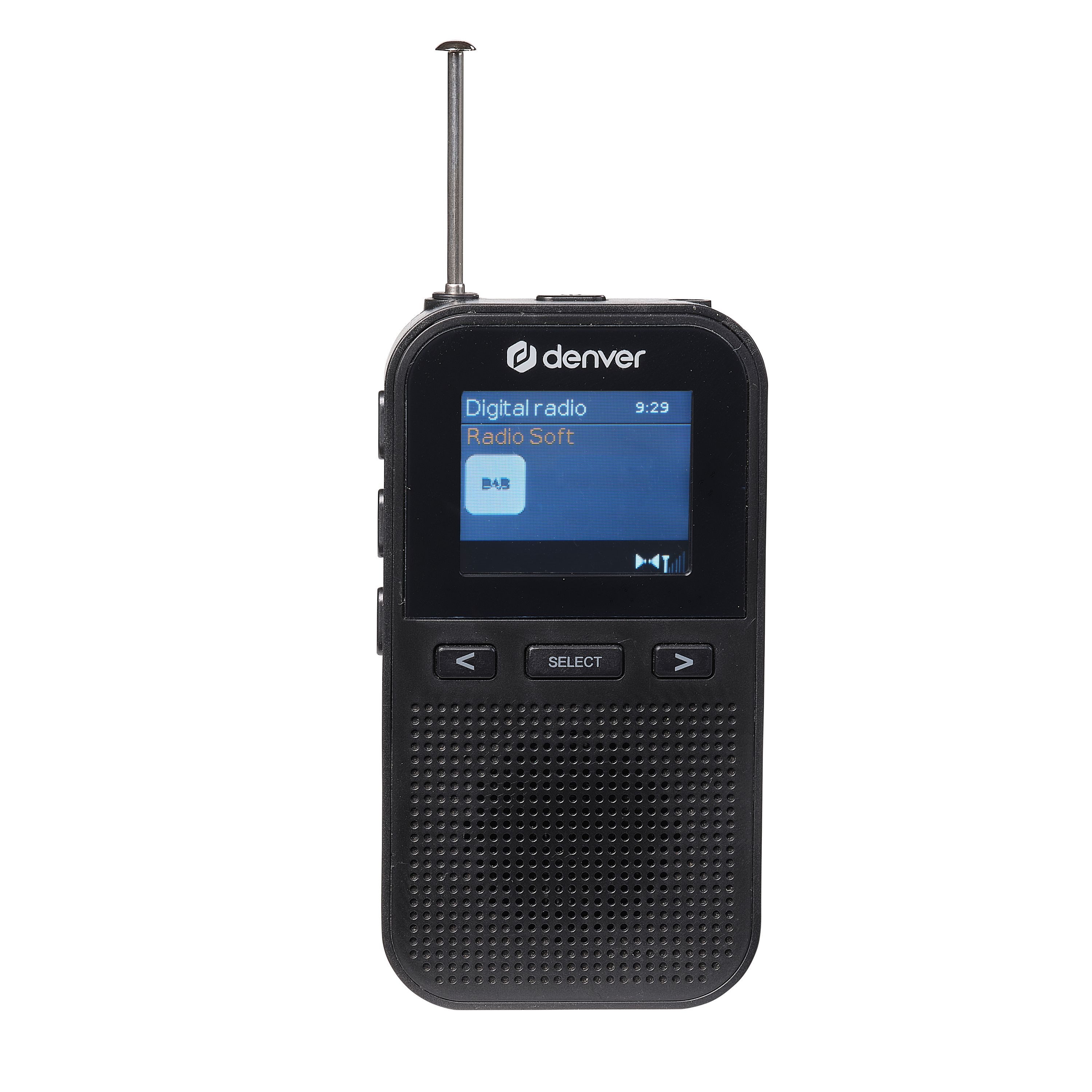 Denver DAH-126 Digitalradio (DAB) (DAB+, FM/UKW Radio, 1 W, Ausziehbare Teleskopantenne, kompakt & handliches Design)