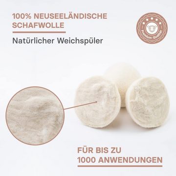 VALNEO Taschenkalender Eco Wool Dryer Balls - 6 Pack, 6 Graue Trocknerbälle aus Schafwolle - öko Waschball - Dryer Balls