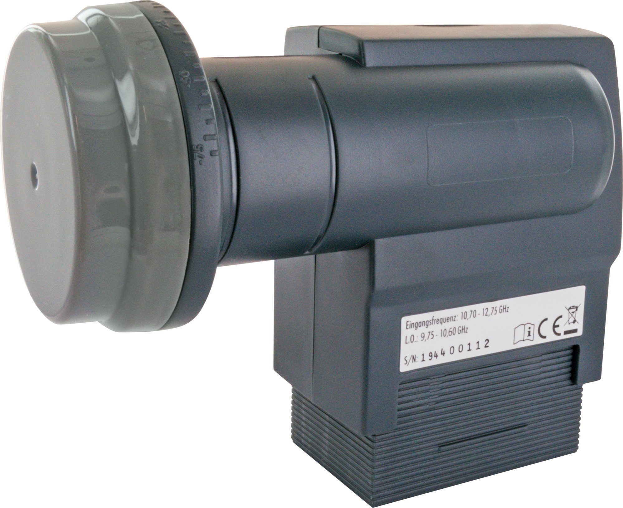 Schwaiger 715101 Universal-Quad-LNB (für 3 Teilnehmer, herausziehbare Wetterschutzabdeckung, anthrazit)