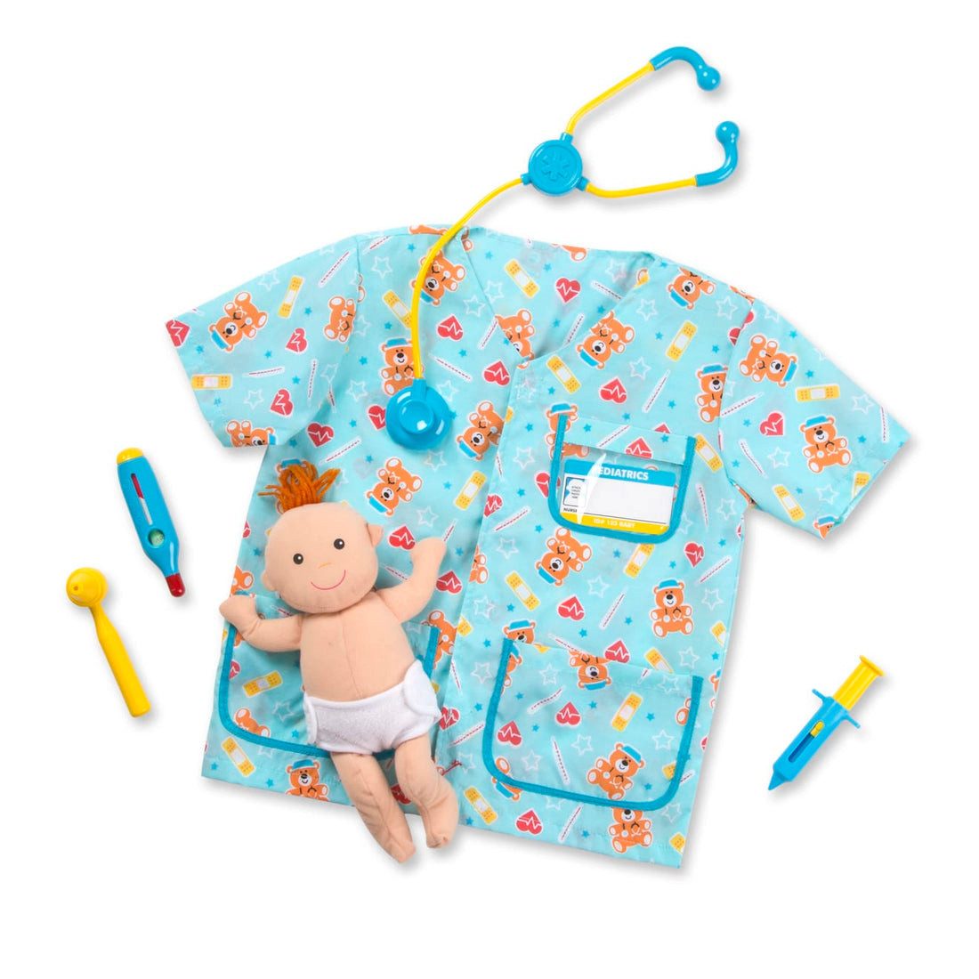Melissa & Doug Arzt-Kostüm Krankenschwester, Aus waschbarem, pflegeleichtem Stoff