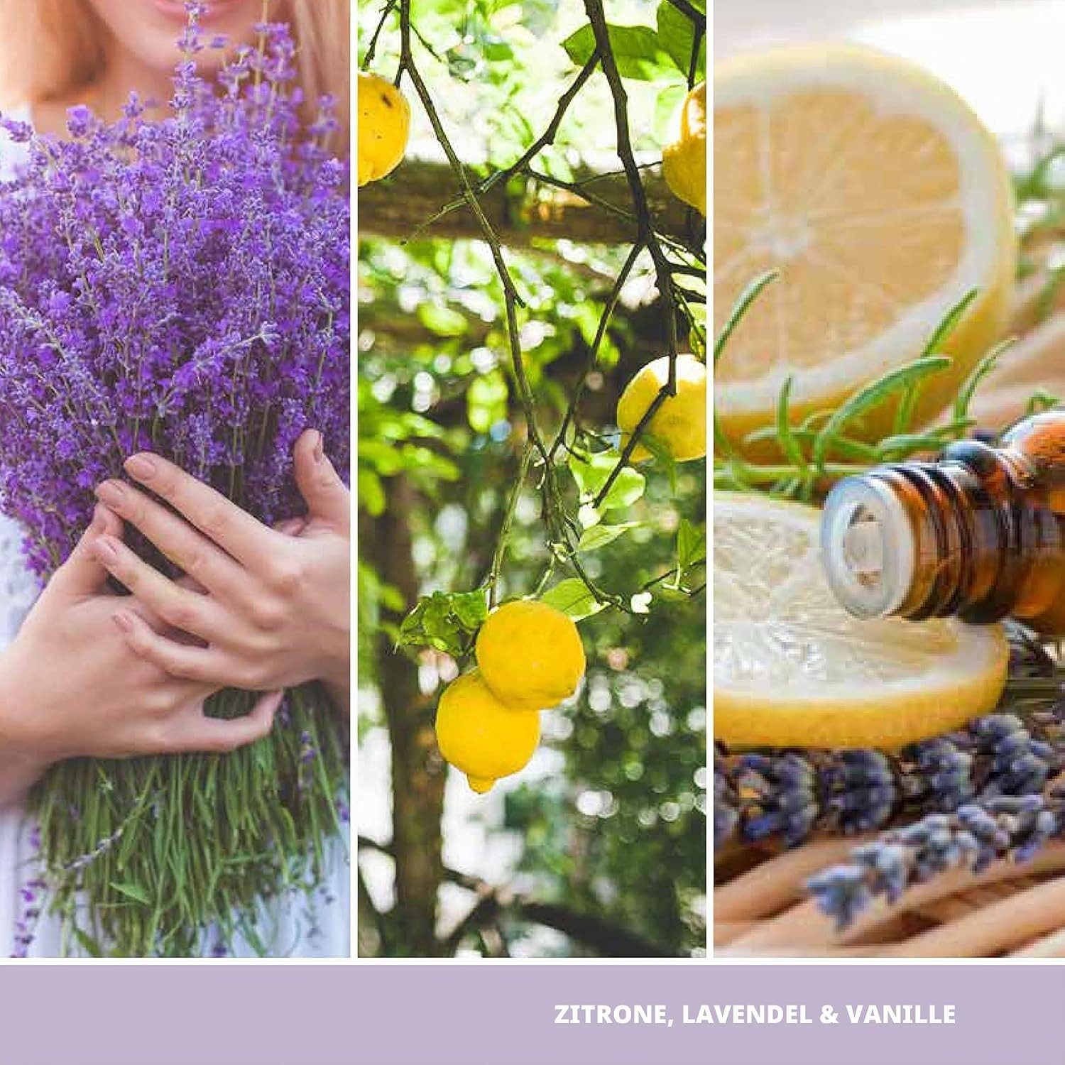 Yankee Candle Duftkerze Duftkerzen Geschenkset, Lemon Lavender Gefüllte Votivkerze, 3 Stüc (Spar-Set)