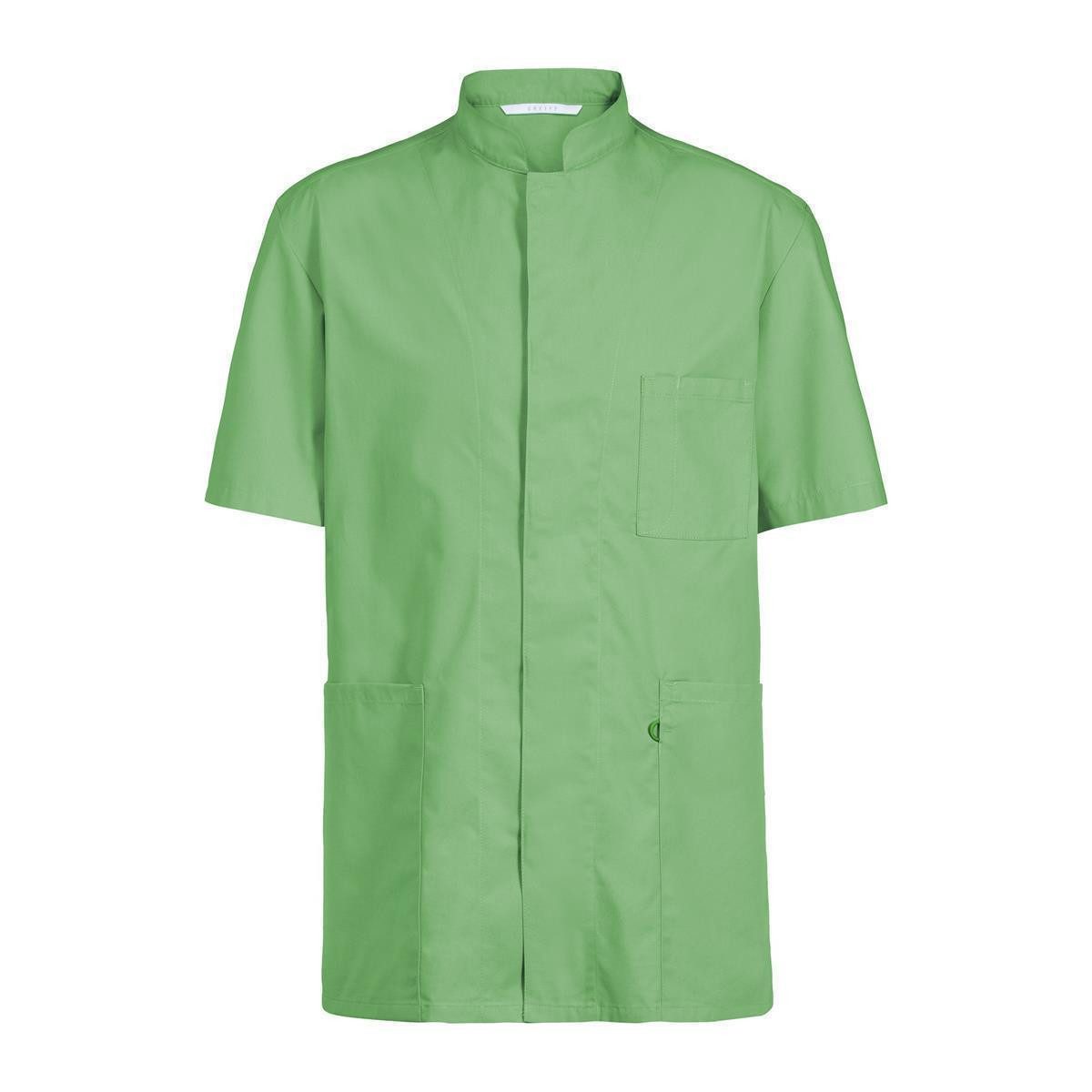 GREIFF Schlupfbluse Greiff CARE unisex Kasack Kurzarm Regular Fit Lindgrün