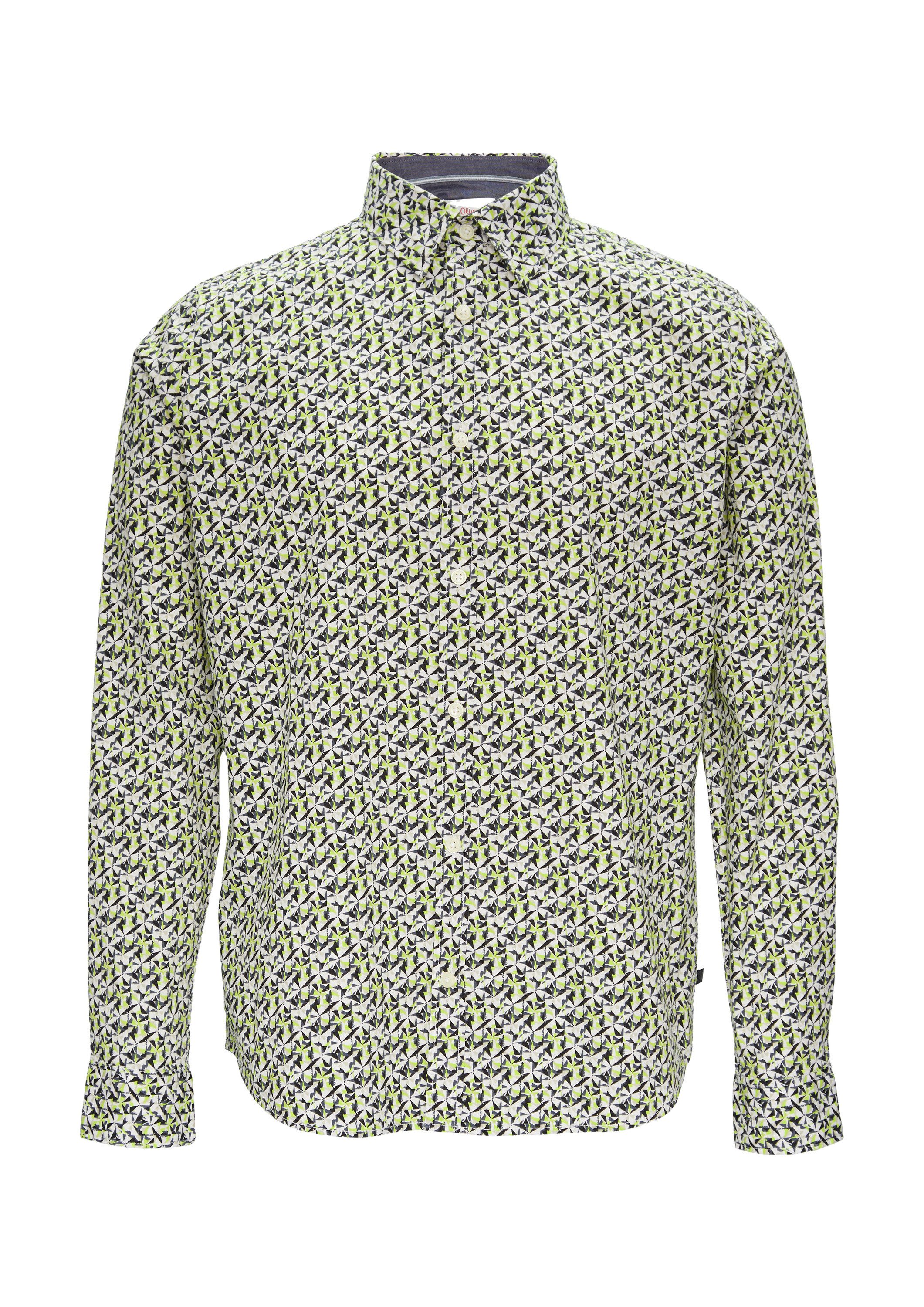 s.Oliver Langarmhemd Hemd Slim Fit: Popeline-Hemd günstig online kaufen