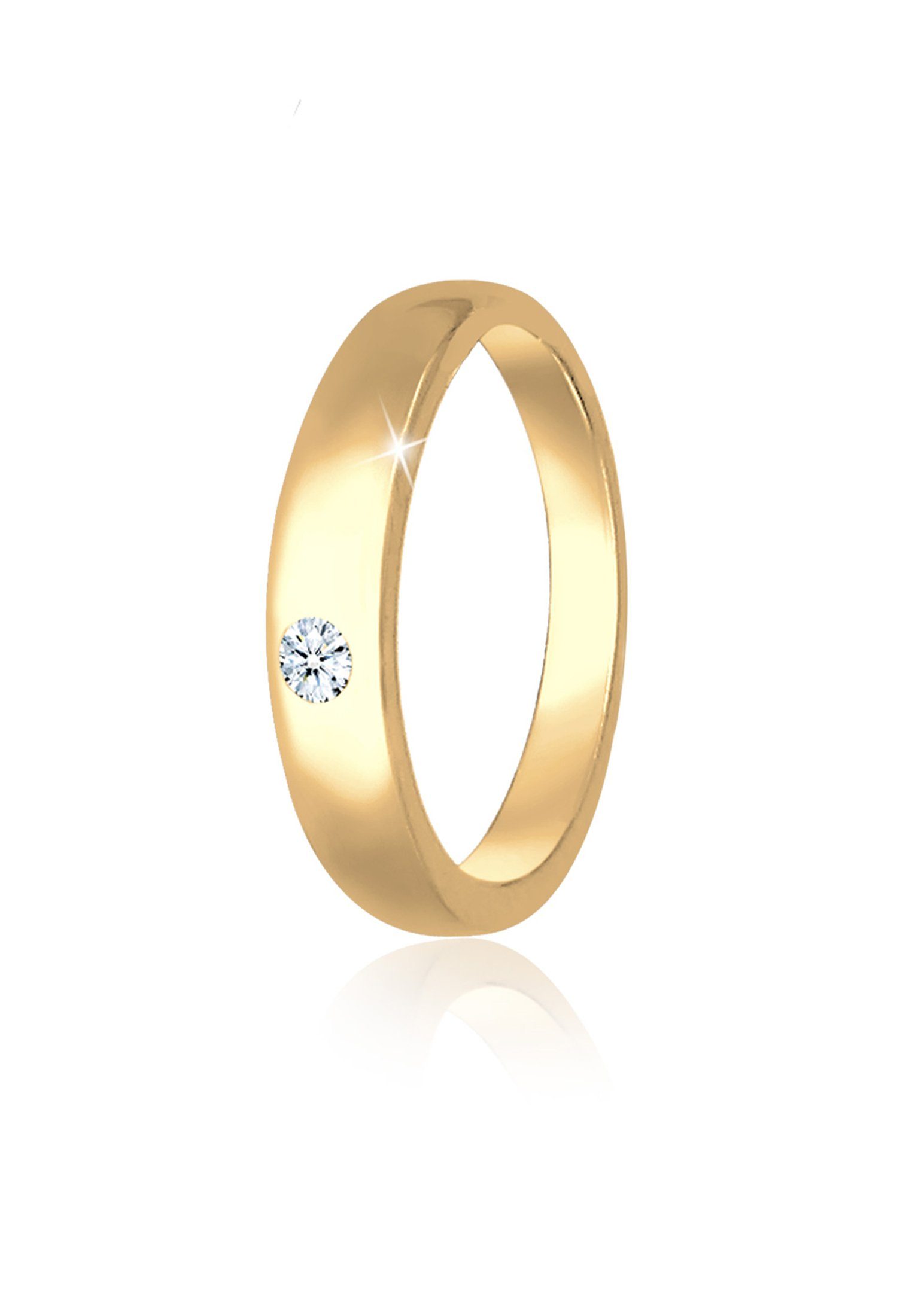 Elli DIAMONDS Bead Kinder Taufring Diamant (0.005 ct) 585 Gelbgold, Taufring