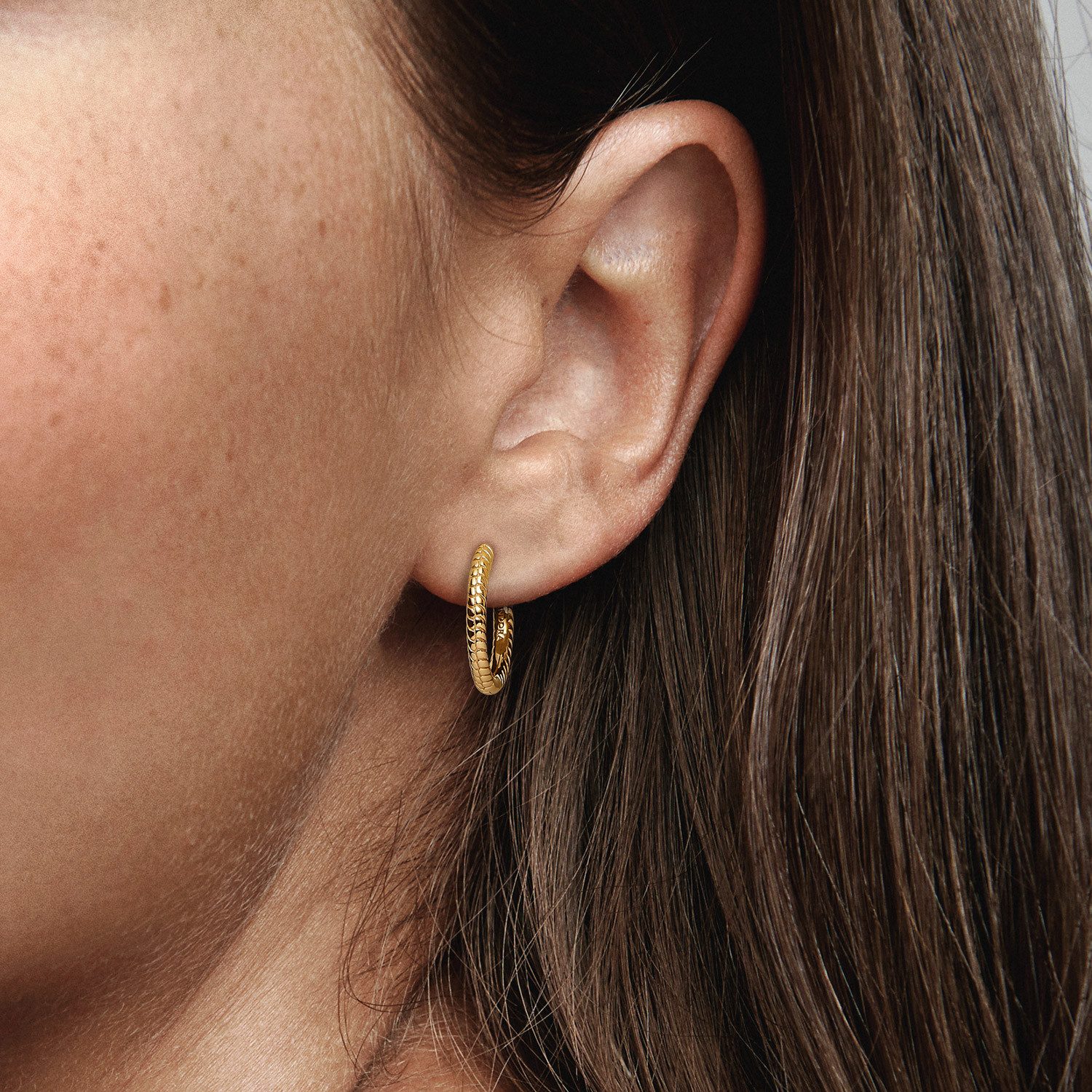 Pandora Paar Creolen Damen-Ohrringe Creolen für Charms Goldfarben günstig online kaufen
