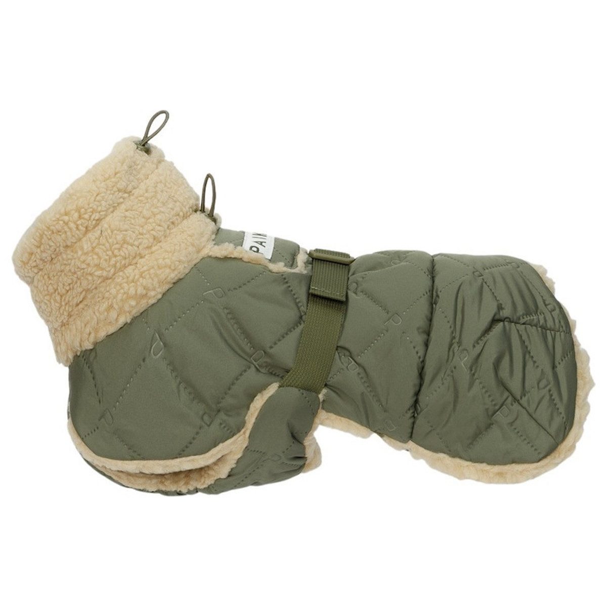 PAIKKA Hundemantel Hunde Jacke "Quilted Sherpa Jacket" olive