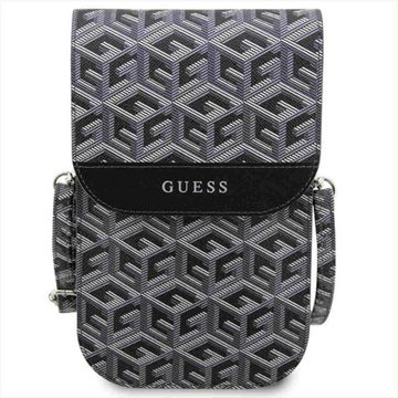 Guess Smartphone-Hülle Guess Universell Handy Tasche Umhängetasche GCube Stripe Schwarz