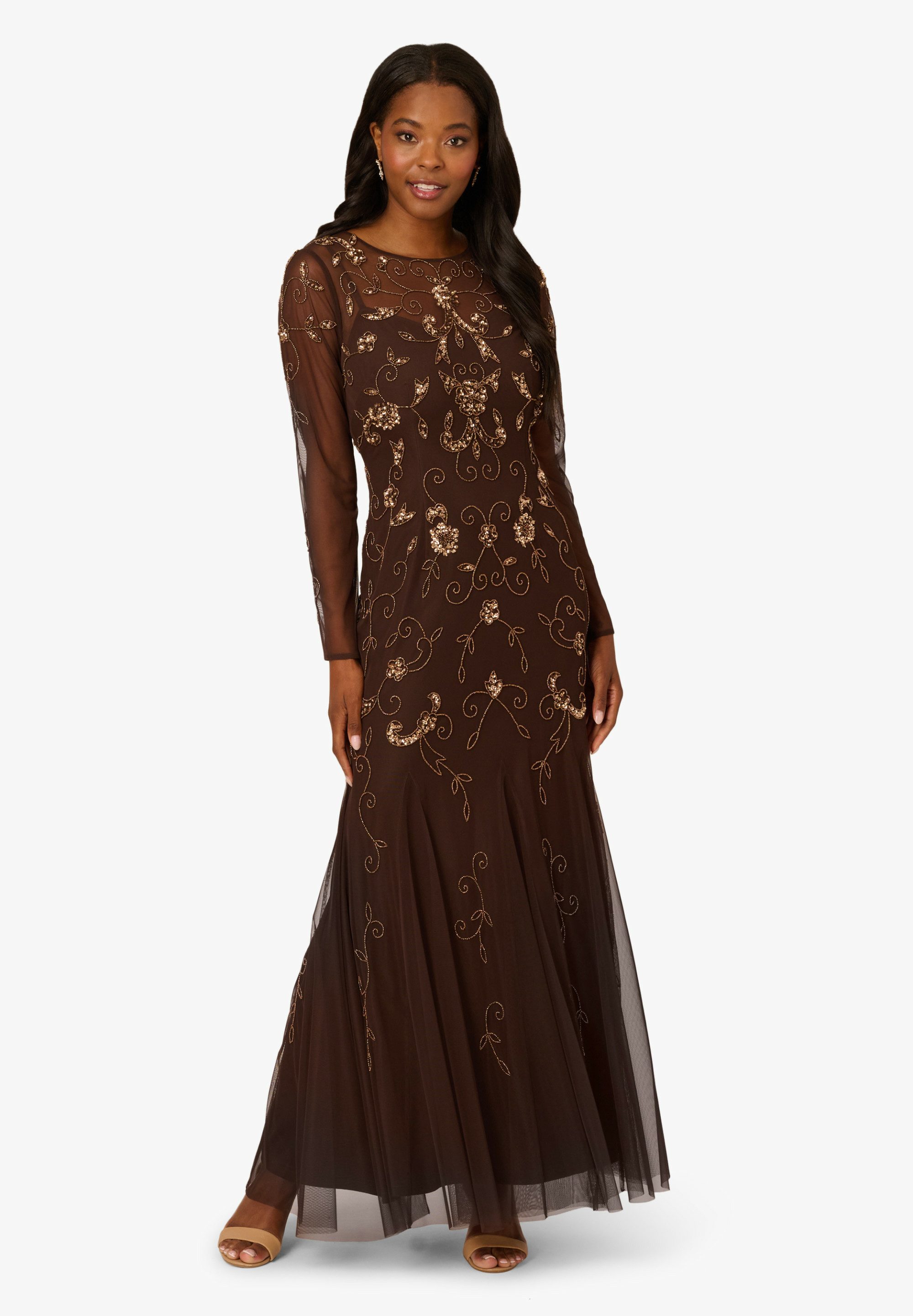 Adrianna Papell Abendkleid Bead Long Sleeve günstig online kaufen