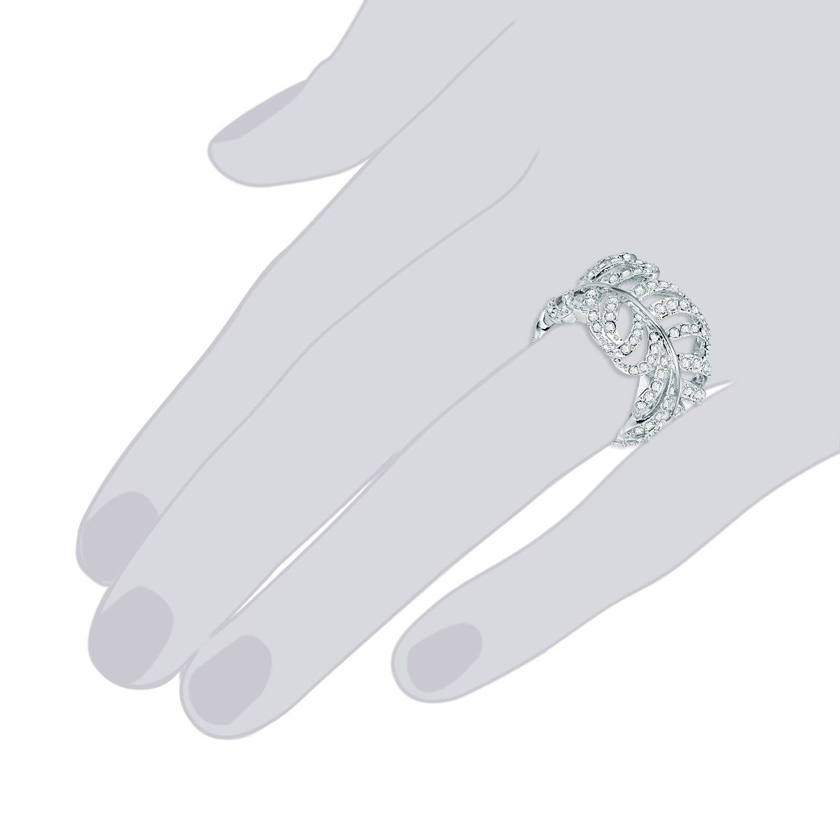 Lulu & Jane Metall-Legierung Fingerring silber