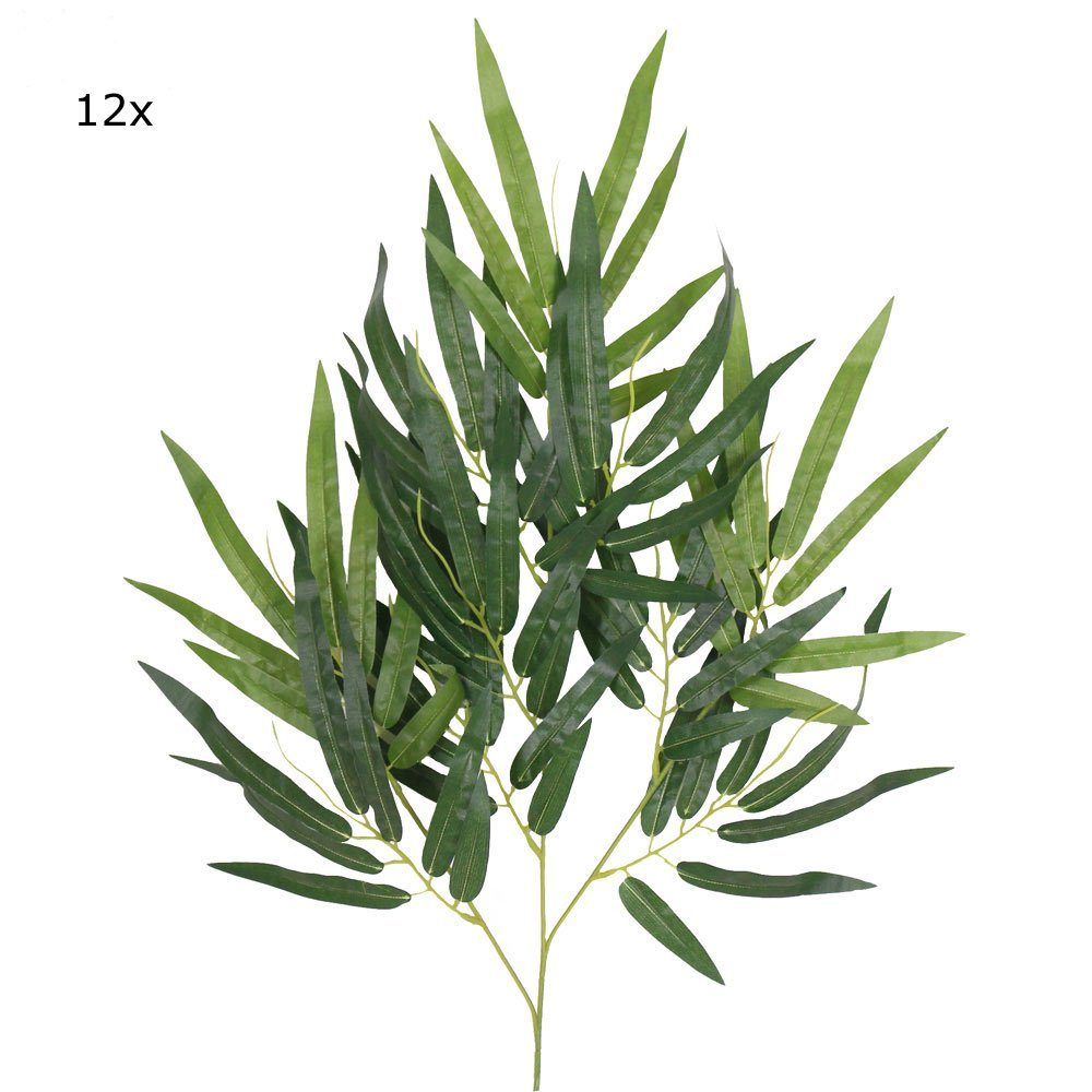 Kunstpflanze Decovego Künstliche Bambuszweige Kunstpflanze Stück, 12 Decovego 60 cm Dekoration