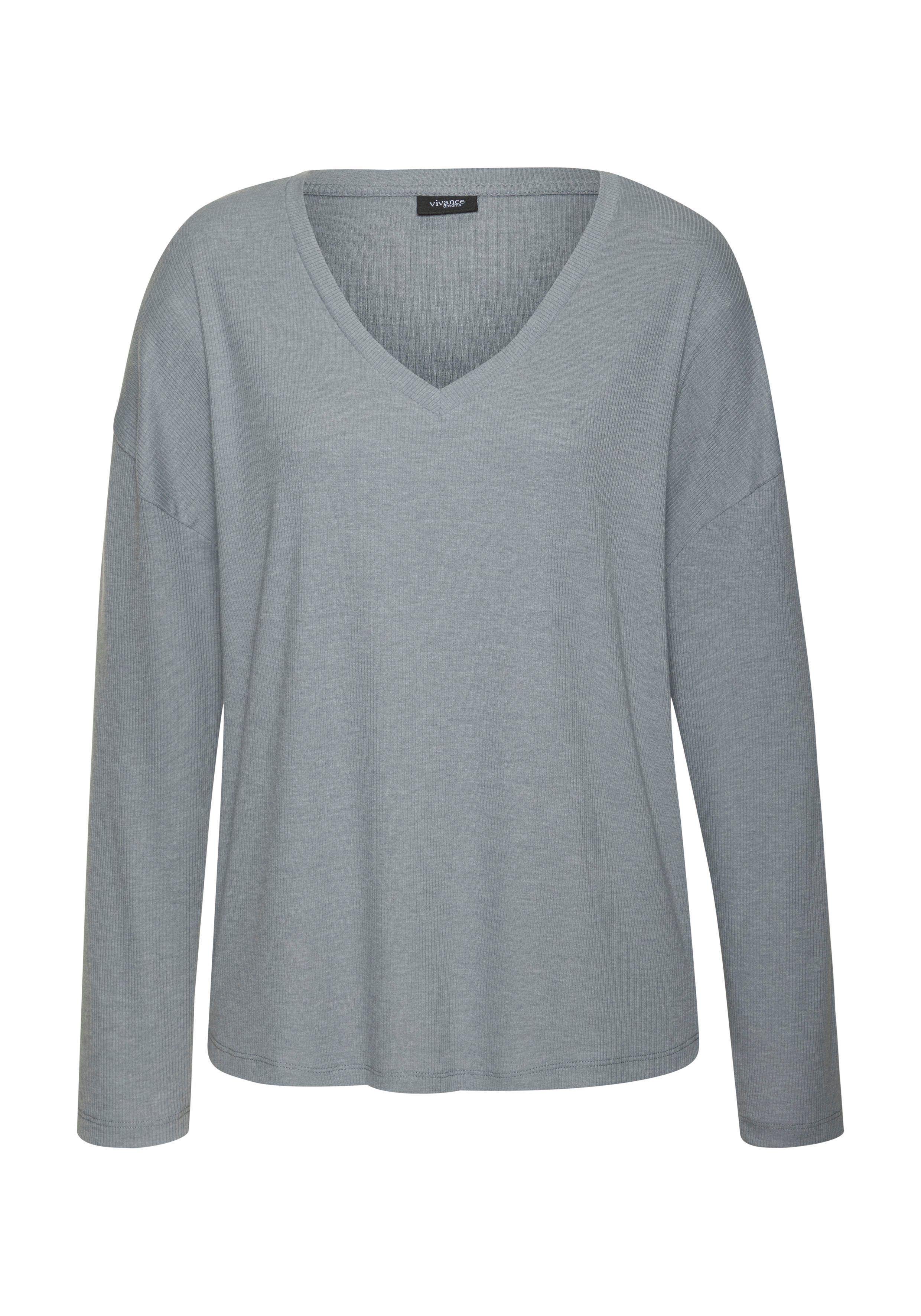 Vivance Dreams Langarmshirt, in weicher Rippqualität günstig online kaufen