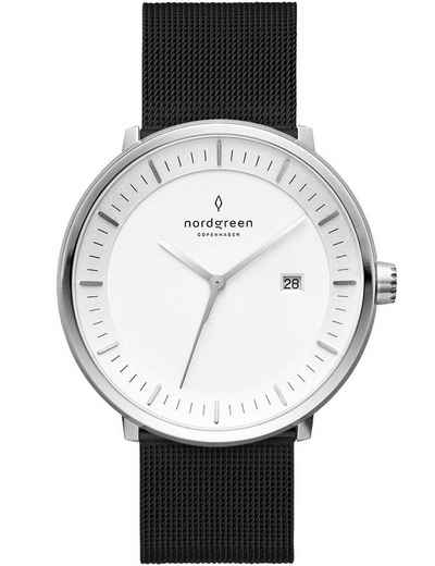 Nordgreen Quarzuhr Nordgreen PH36SILEBLXX Philosopher Unisex 36mm 3AT