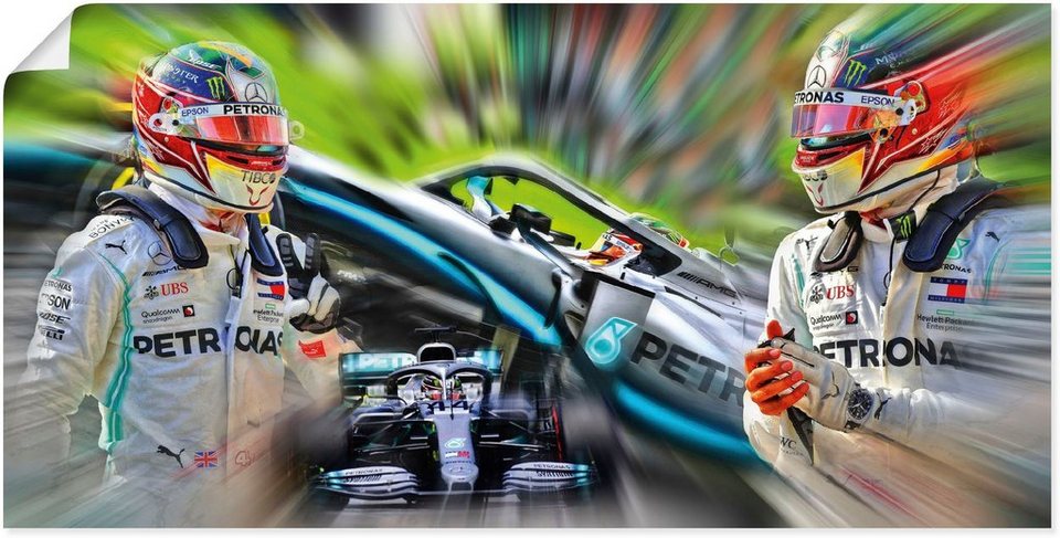 Artland Wandbild Lewis Hamilton - schnell und erfolgreich, Bilder von  Berufen (1 St), als Alubild, Leinwandbild, Wandaufkleber oder Poster in  versch. Größen