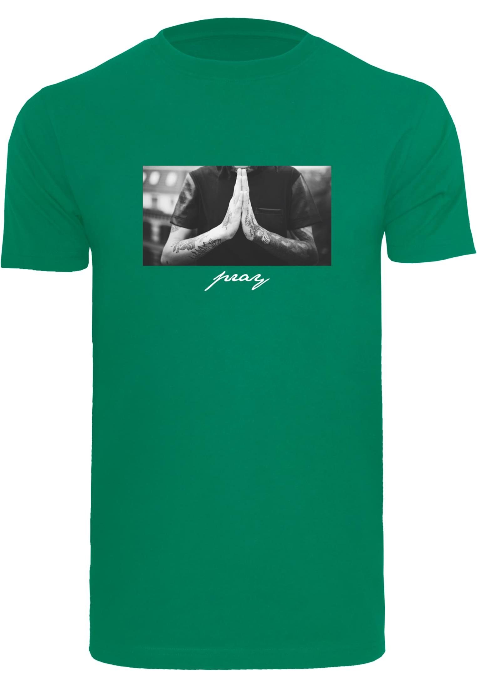 Pray T-Shirt (1-tlg) forestgreen Herren MisterTee Tee