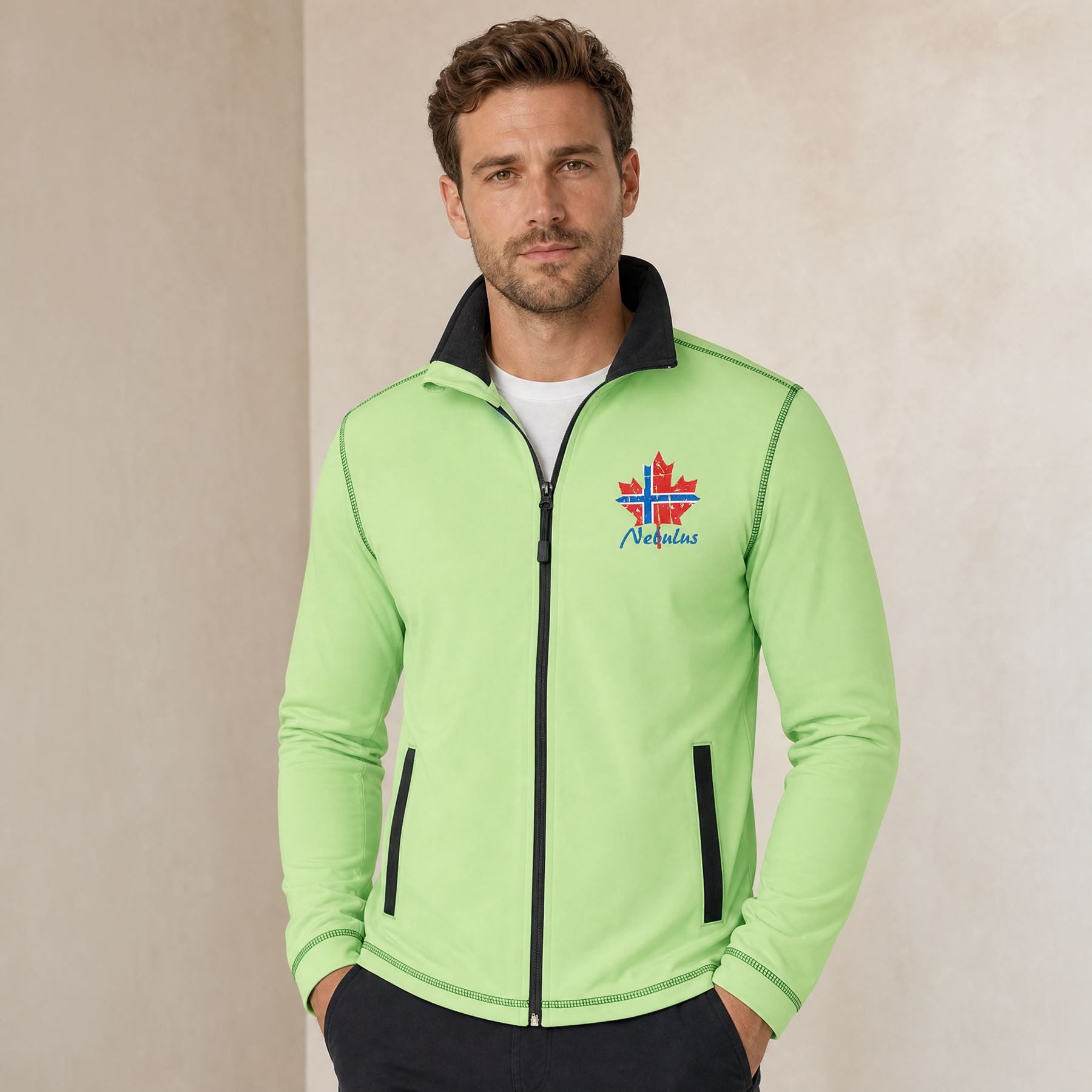 Nebulus Softshelljacke EVENT, P5568 - Herren, lime-schwarz, M