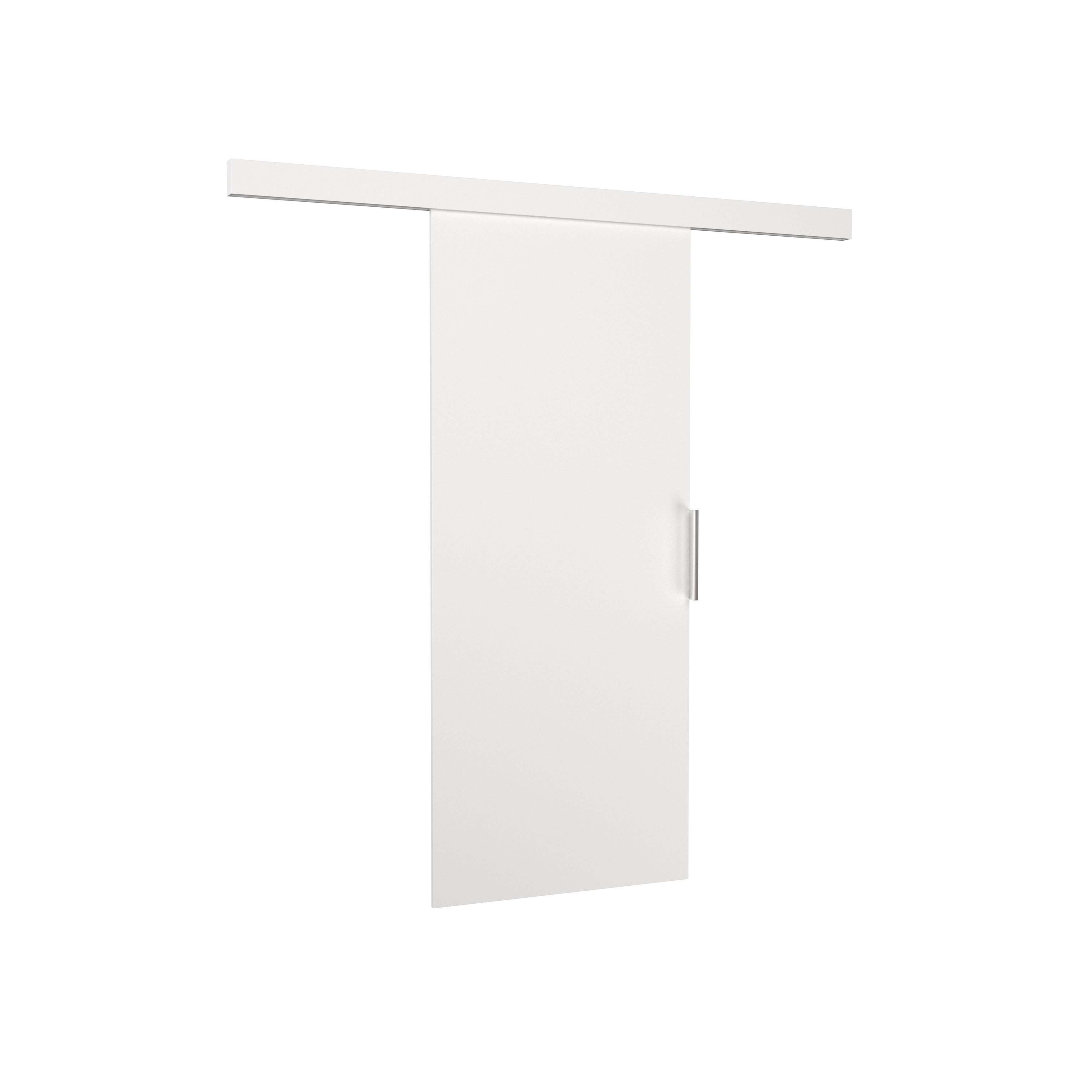 MOEBLO Schiebetür XINNEA (elegante Wandschiebetür, platzsparende Schiebetür aus 16 mm Laminat, wandmontiert, optional Soft-Close System, Schiebetüren Gleittüren Schiebetüre Schiebesysteme Türen auf Schiene Türen mit Schiebemechanismus), (BxHxT): 86 / 96 / 106 x 205 x 1,6 cm