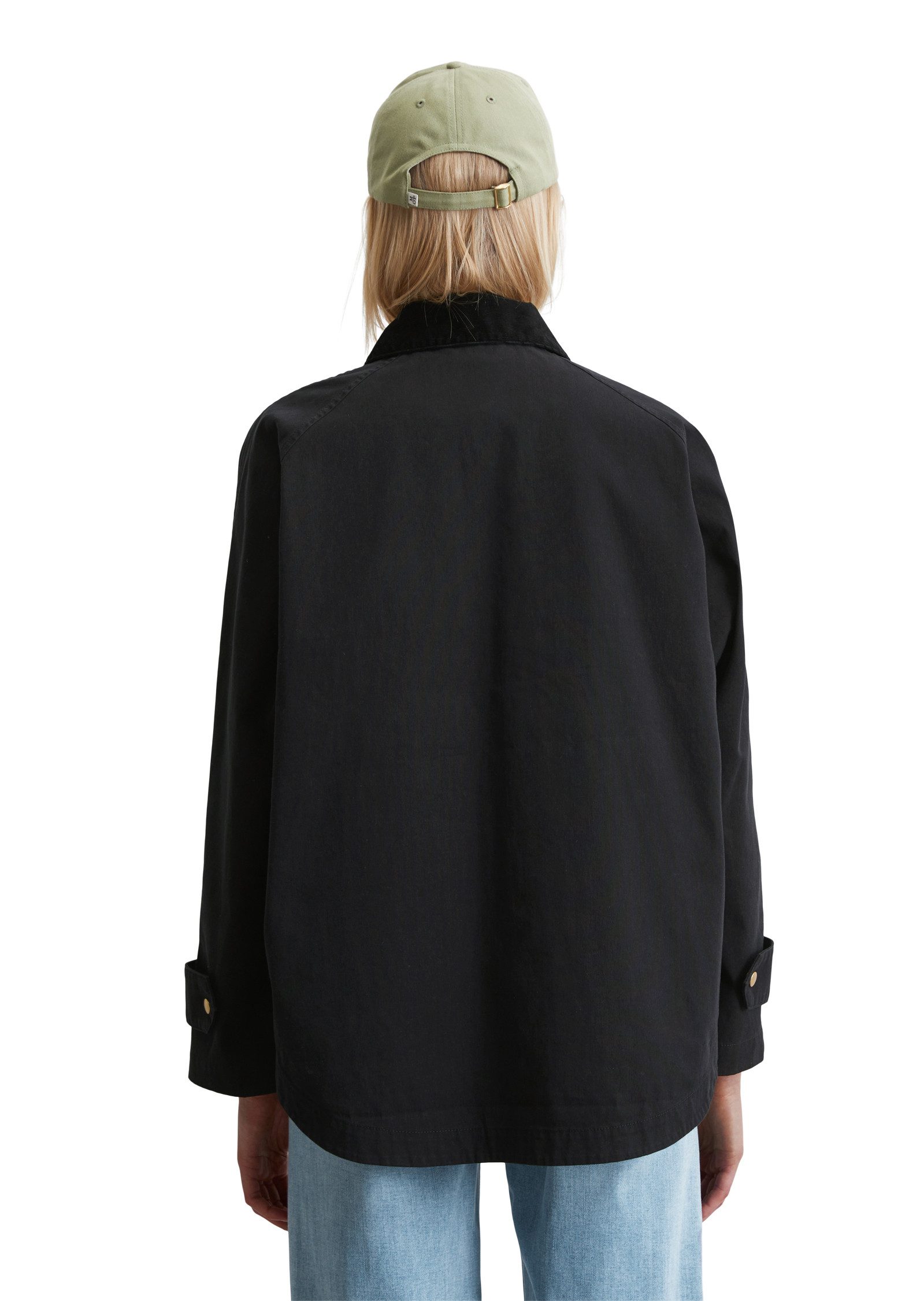Marc O'Polo Langjacke im Cape-Stil, Kragen mit Cord, relaxed fit günstig online kaufen