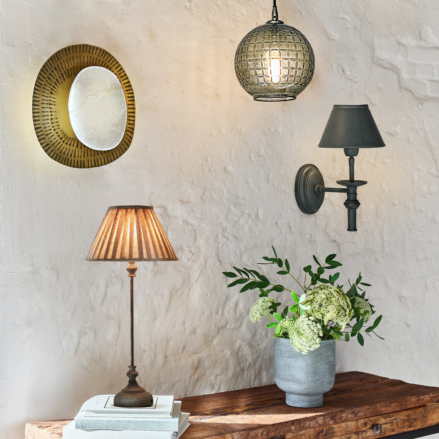 Mirabeau Wandleuchte Wandlampe Harolisse antikgrau