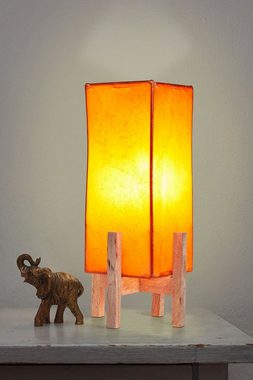 Marrakesch Orient & Mediterran Interior Stehlampe Lederlampe Janka 30cm mit braunem Gestell, Stehlampe Leuchte
