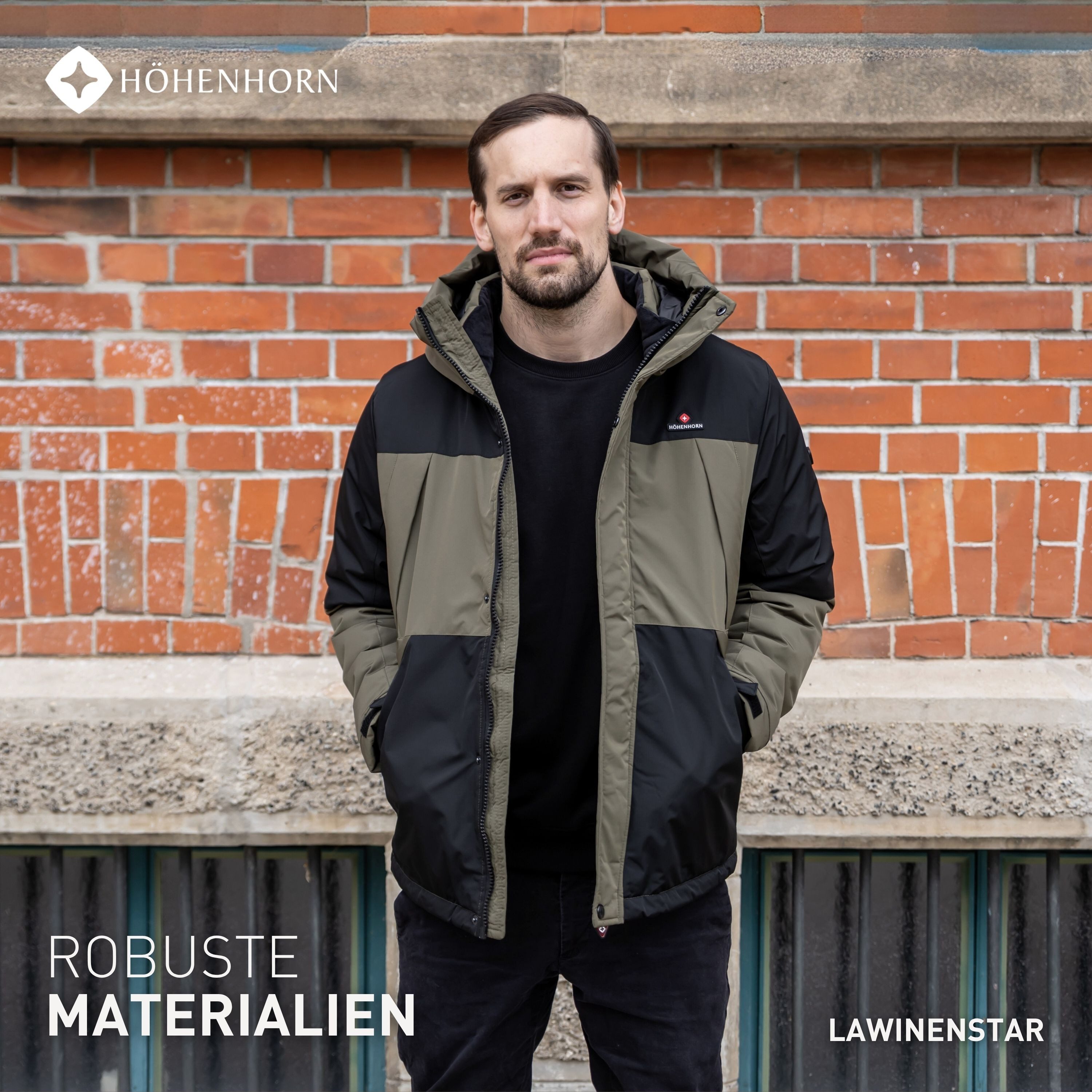 Höhenhorn Winterjacke Lawinenstar Herren Winter Jacke Gefüttert Atmungsaktiv für Männer Wasserabweisend