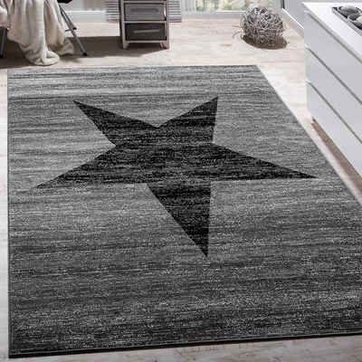 Teppich Mit Stern Muster, Moderner Kinder- und Jugendzimmer Kurzflor, Paco Home, Rechteckig, Höhe: 11 mm