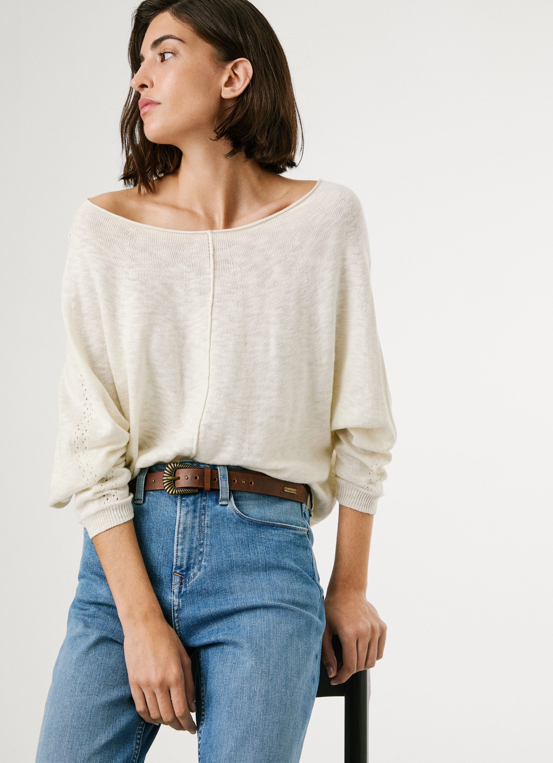 Pepe Jeans Strickpullover CANDELA mit Ajourstrickmuster günstig online kaufen