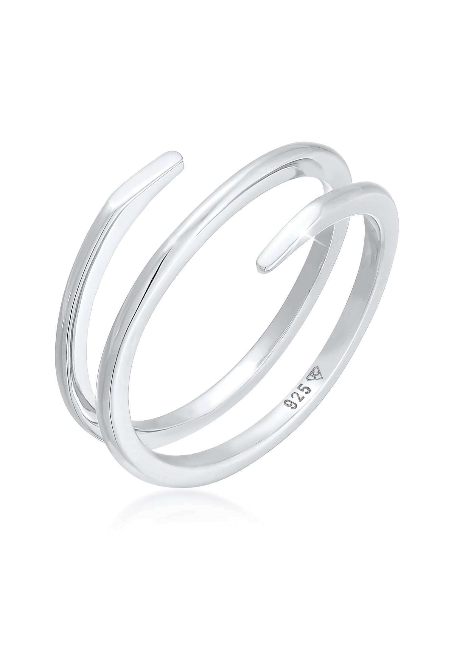 Elli Fingerring Wickelring Twist Fein 925 Silber