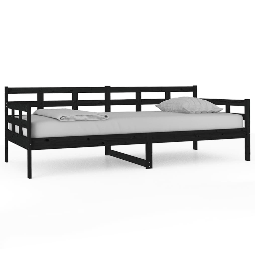 Vidaxl Tagesbett Schwarz Massivholz Kiefer 90x200 Cm günstig online kaufen