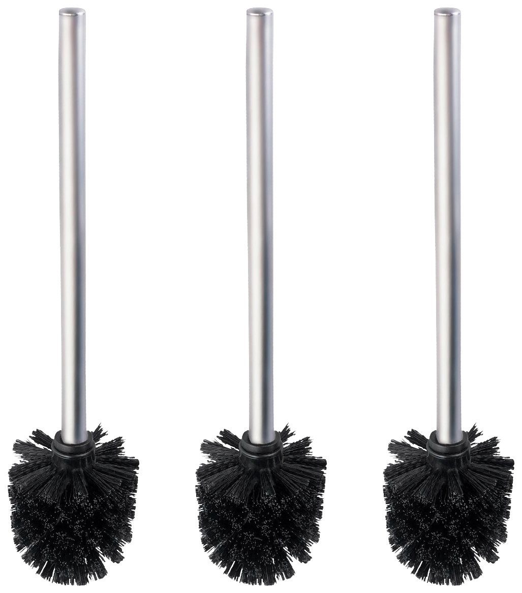 WENKO WC-Reinigungsbürste, (Set, 3-tlg), schwarz, Durchmesser 8 cm