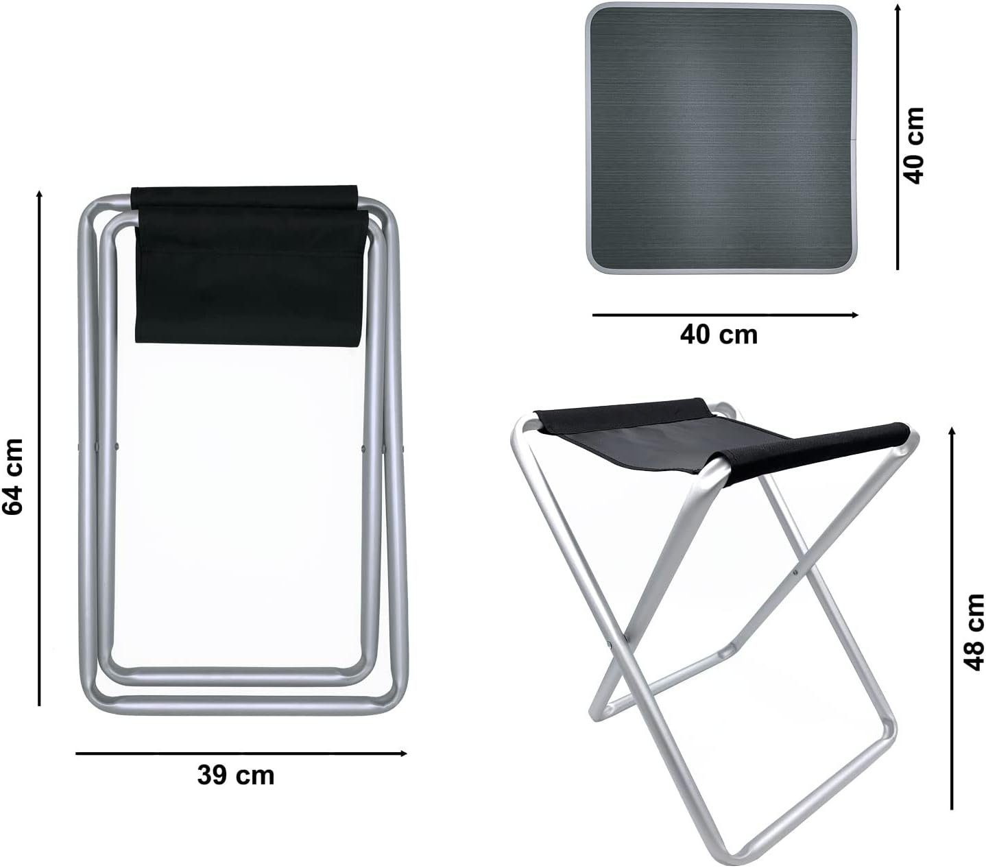 Mojawo Campingtisch 2in1 Campingtisch Campinghocker Campingstuhl klappbar Alu – Bild 2 von 2