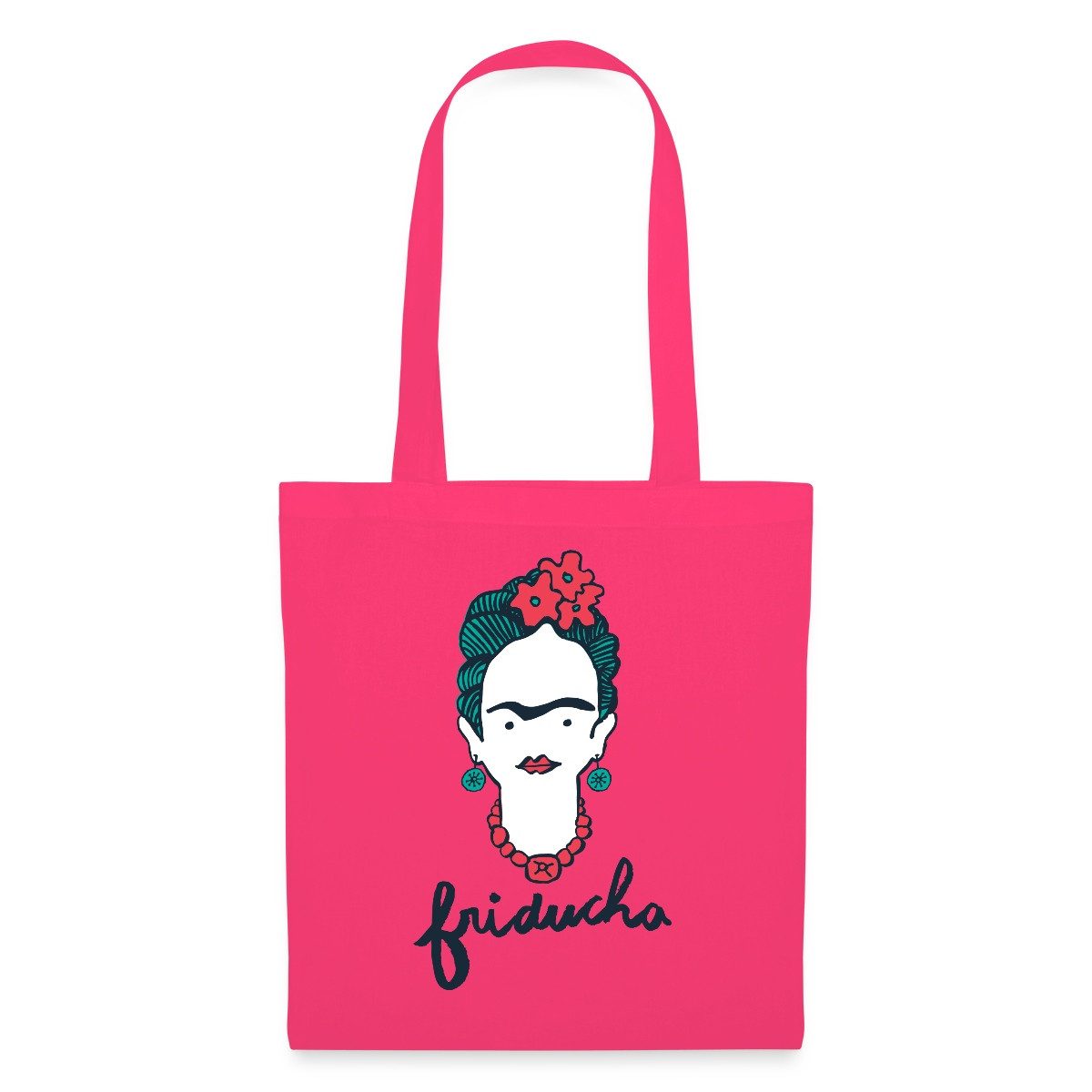 Spreadshirt Henkeltasche Frida Kahlo Sketch Friducha Stoffbeutel (1-tlg)