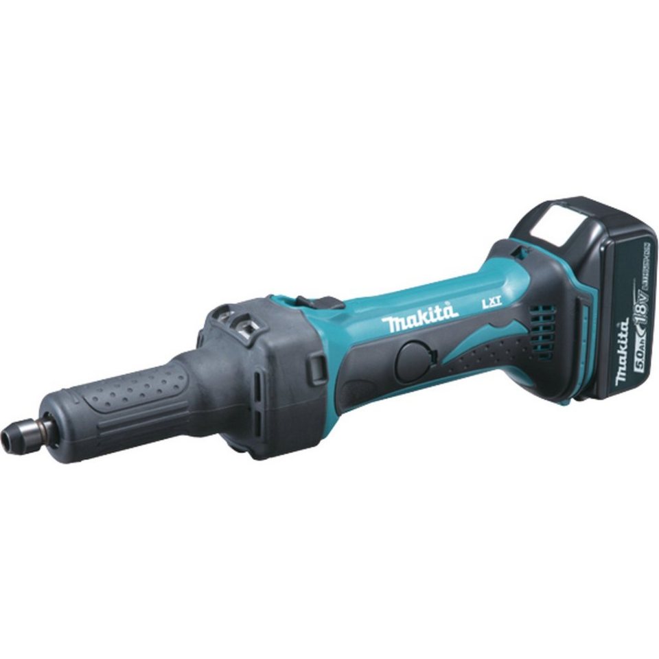 Makita Winkelschleifer Makita Akku-Geradschleifer DGD800RTJ, 18Volt, (2x