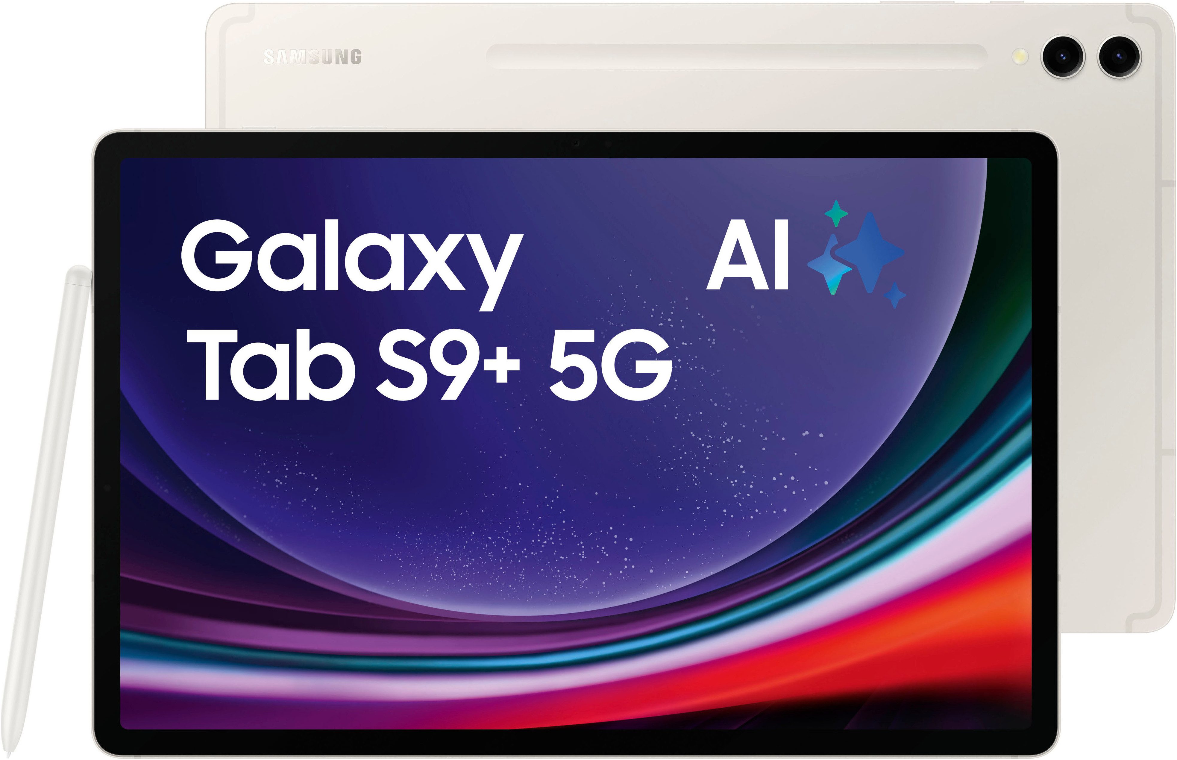 Samsung Galaxy Tab S9+ 5G Tablet (12,4", 256 GB, Android, 5G, AI-Funktionen)