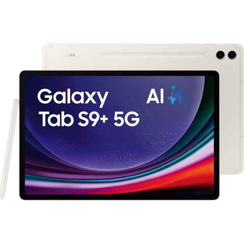 Samsung Galaxy Tab S9+ 5G Tablet (12,4", 256 GB, Android, 5G, AI-Funktionen)