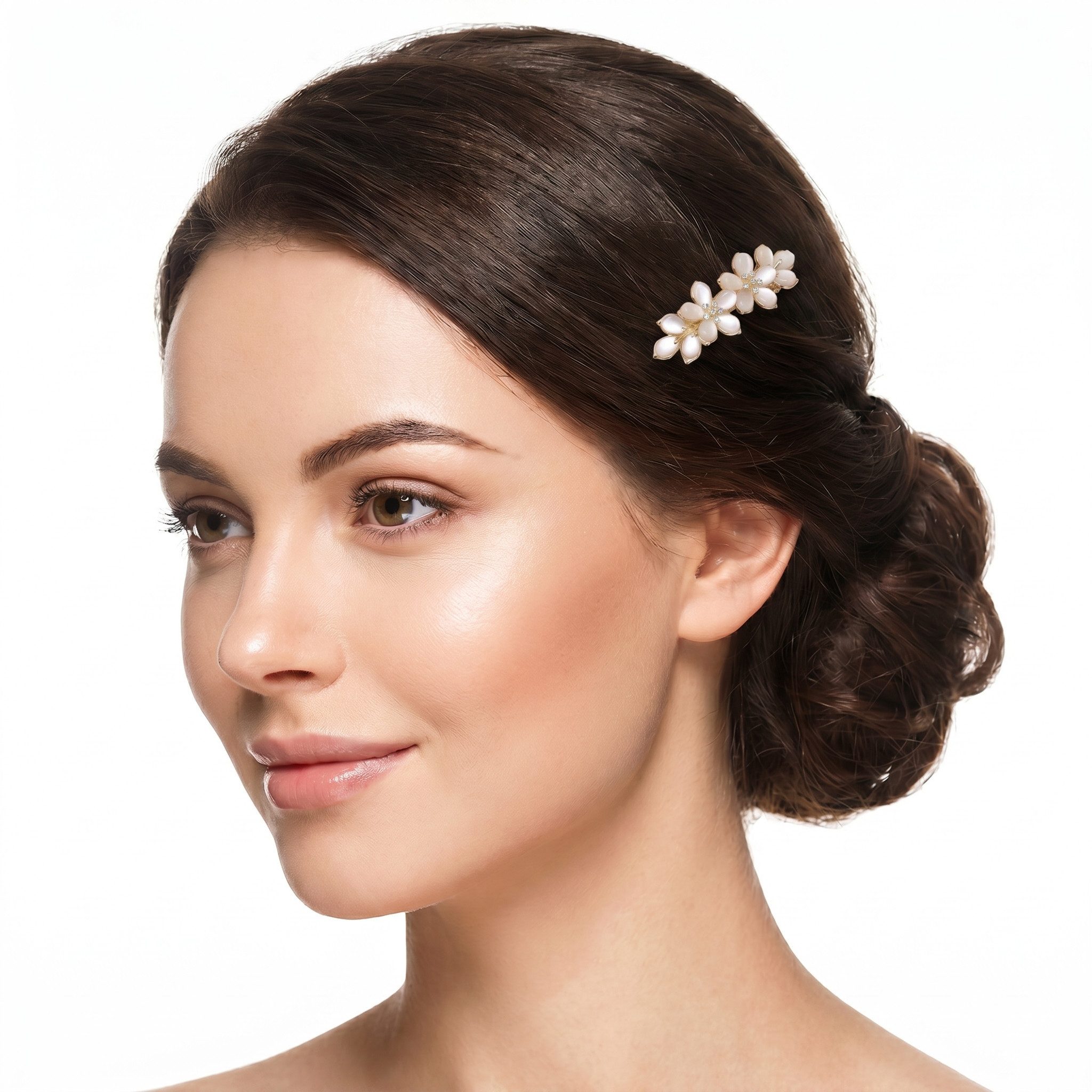 The Beauty House Haarspange Floraler Haarschmuck mit funkelnden Steinen, – elegante Haarspange für vielseitige Looks