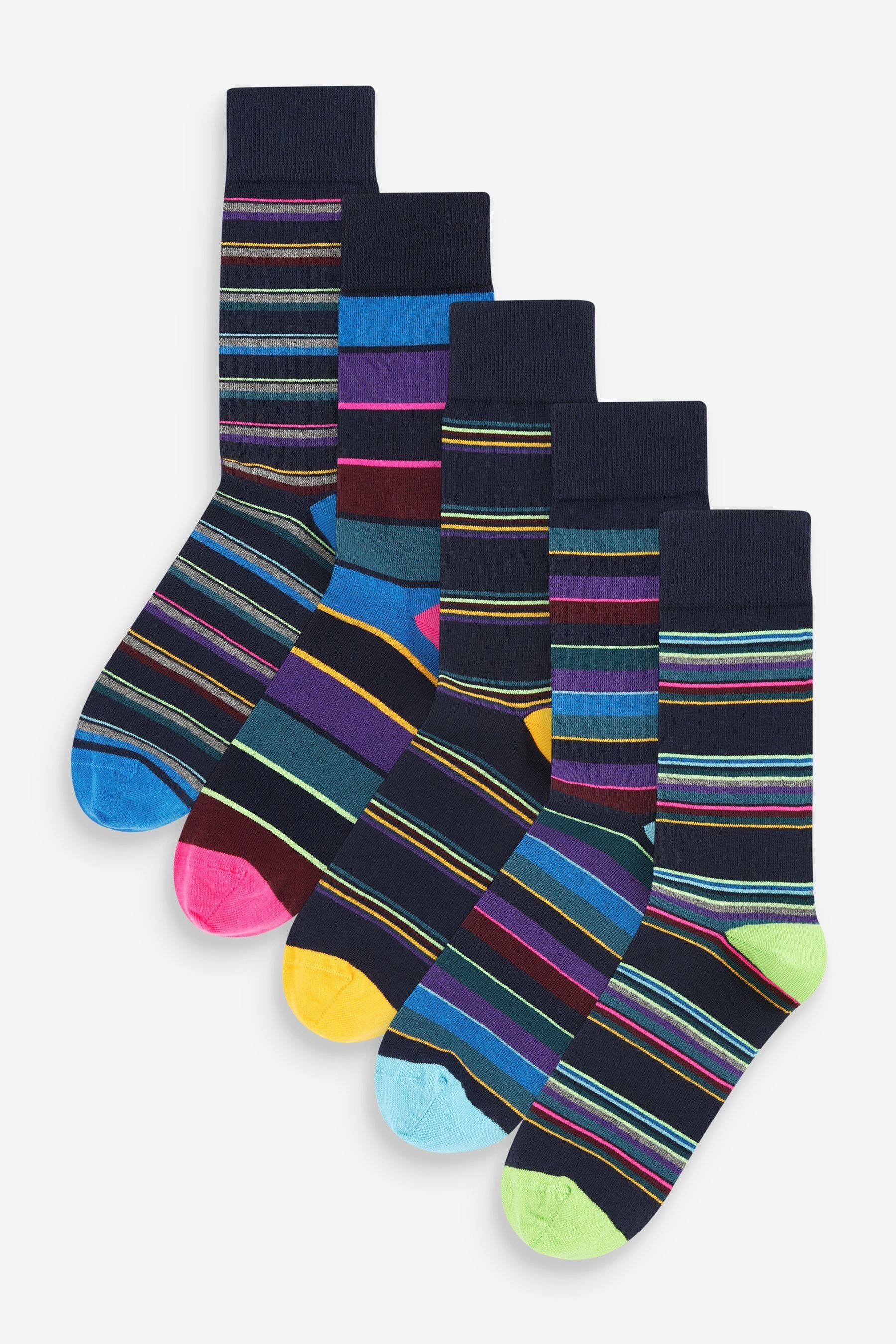 Next Kurzsocken Socken mit Streifenmuster, 5er-Pack günstig online kaufen