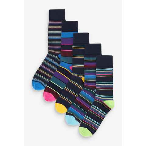 Next Kurzsocken Socken mit Streifenmuster, 5er-Pack (5-Paar)