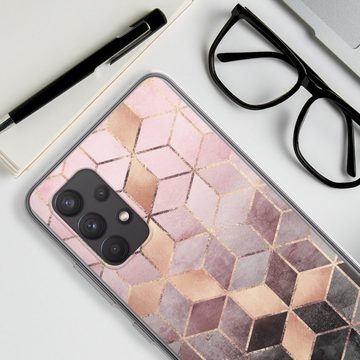 DeinDesign Handyhülle Würfel Elisabeth Fredriksson Gold & Kupfer, Samsung Galaxy A32 4G Silikon Hülle Bumper Case Handy Schutzhülle