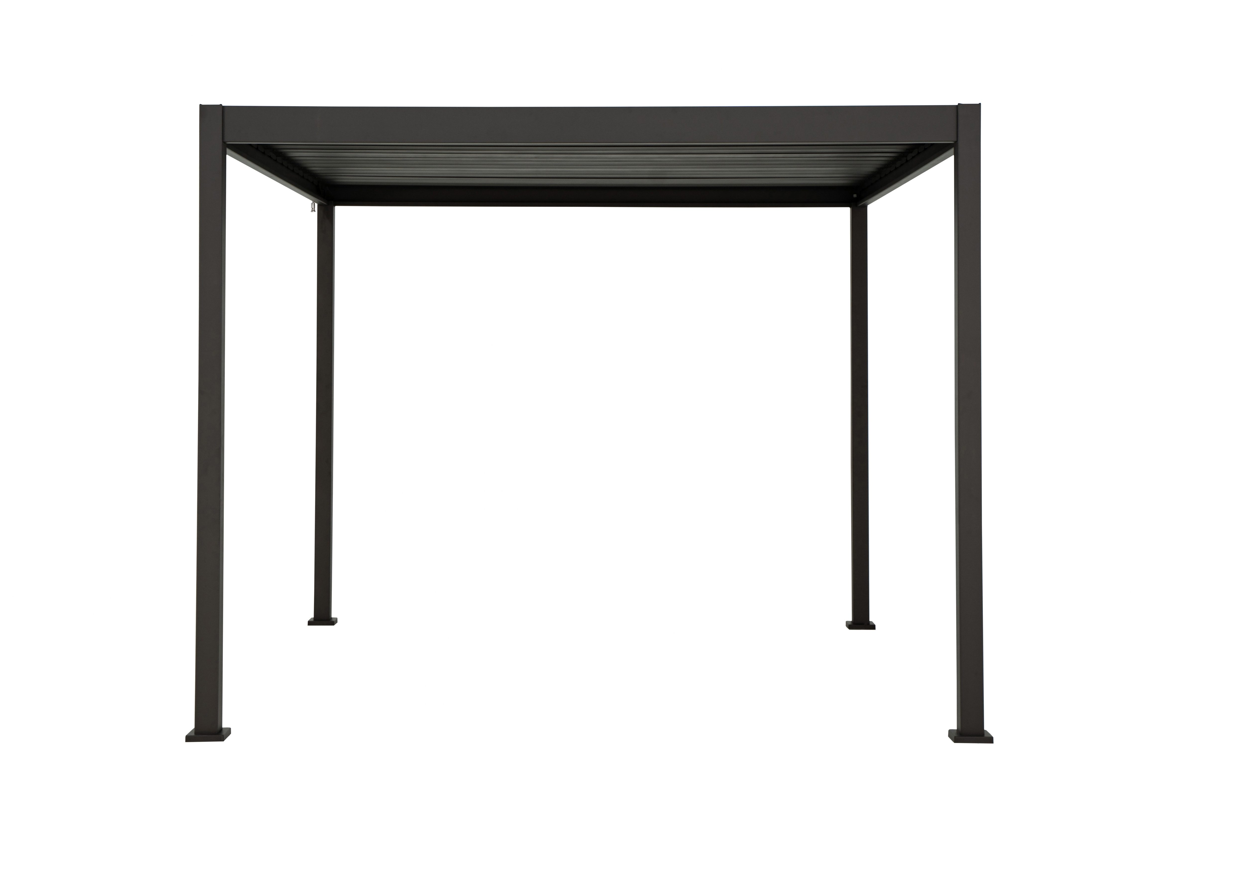Leco Pavillon LECO-Lamellenpergola BASIC – stilvolle Pergola mit Lamellen, anthrazit, Gestell aus Aluminium und Stahl pulverbeschichtet