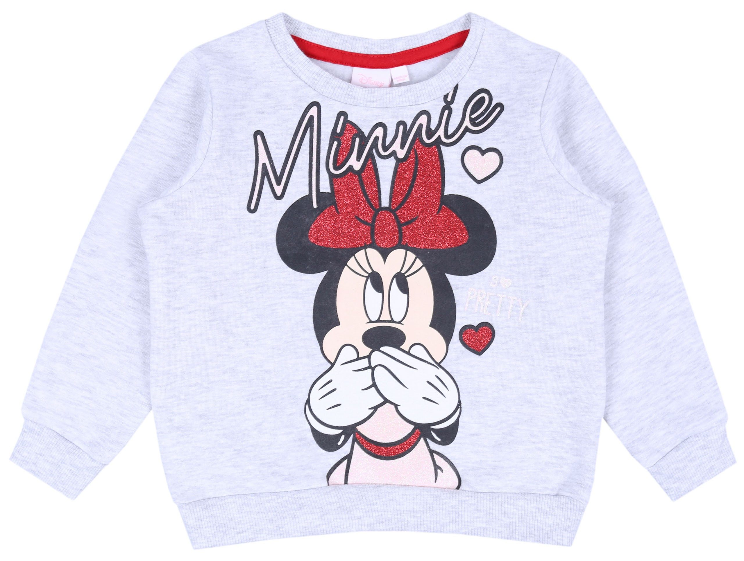 Sweatshirt Graue, Mädchen-Bluse Minnie Maus DISNEY 7-8 Jahre