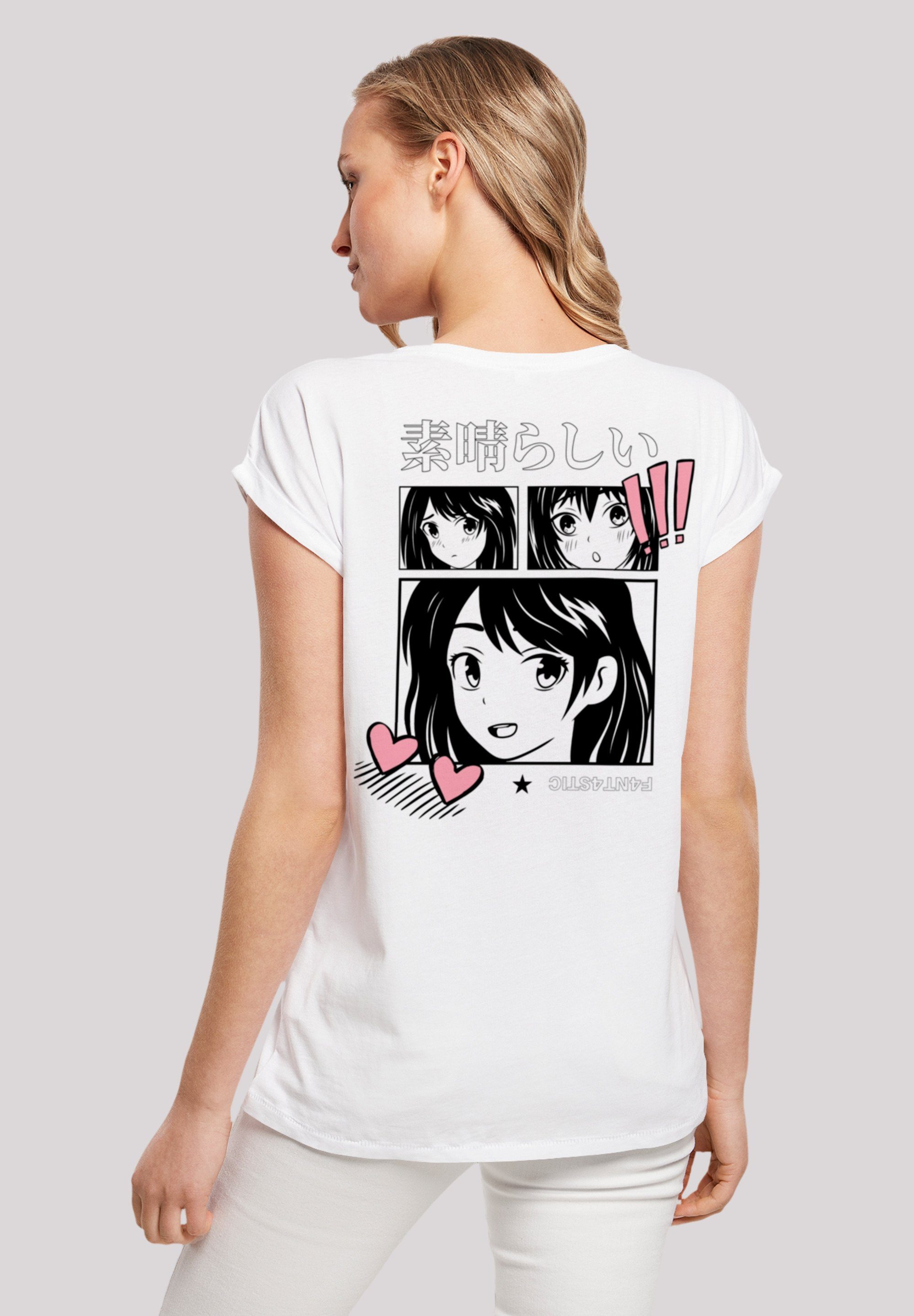 F4NT4STIC T-Shirt Manga Anime Japan Grafik Print, Das Model ist 170 cm groß  und trägt Größe M | Hoodies