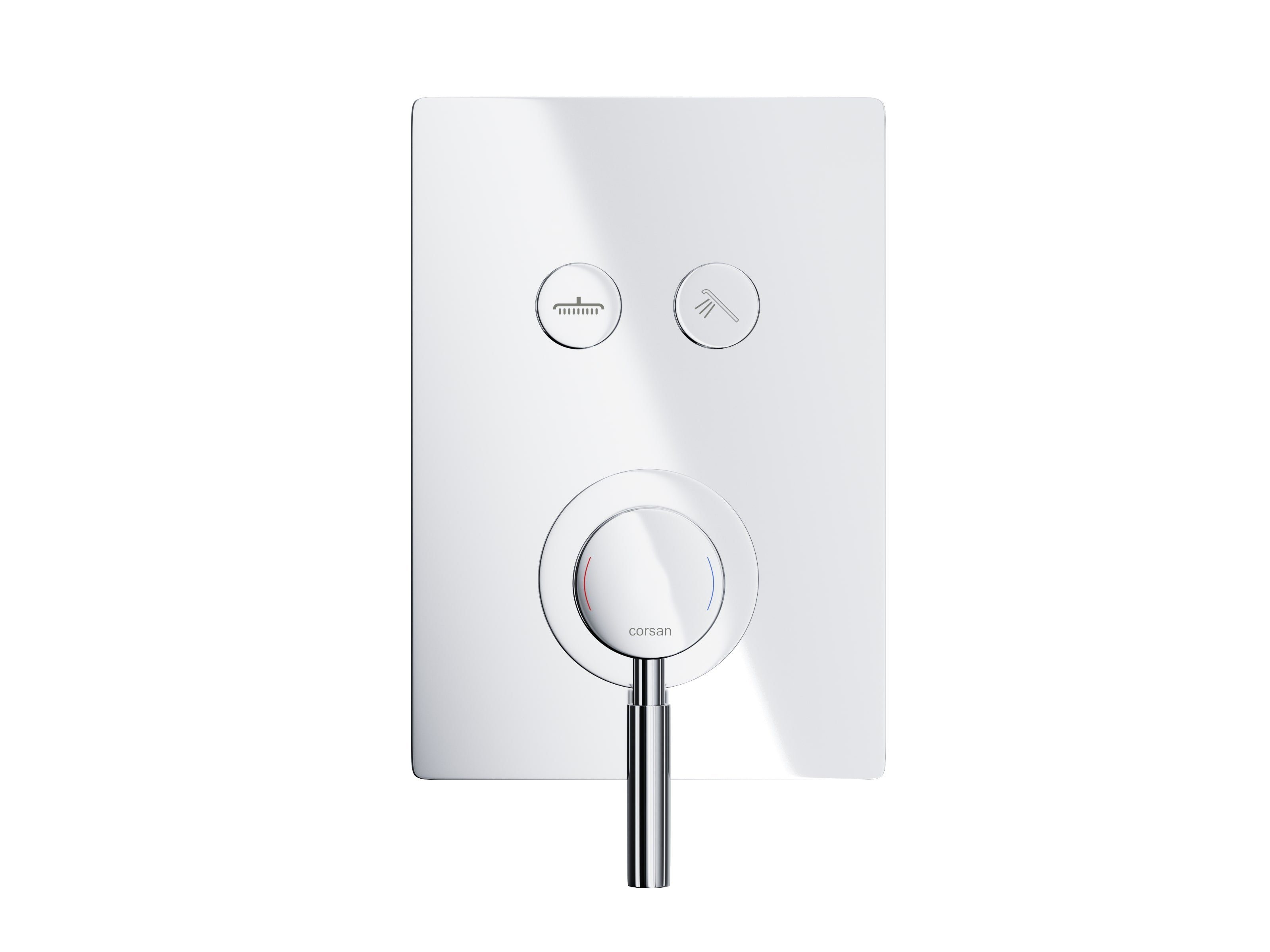 KOLMAN Unterputzarmatur BOX Unterputz Brausearmatur für Badezimmer in Chrom