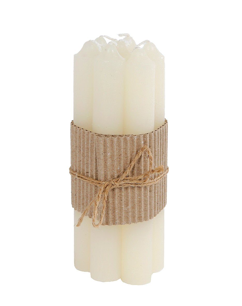 Tafelkerze Echtwachs Stabkerzen 7er Pack 16 cm - elfenbein